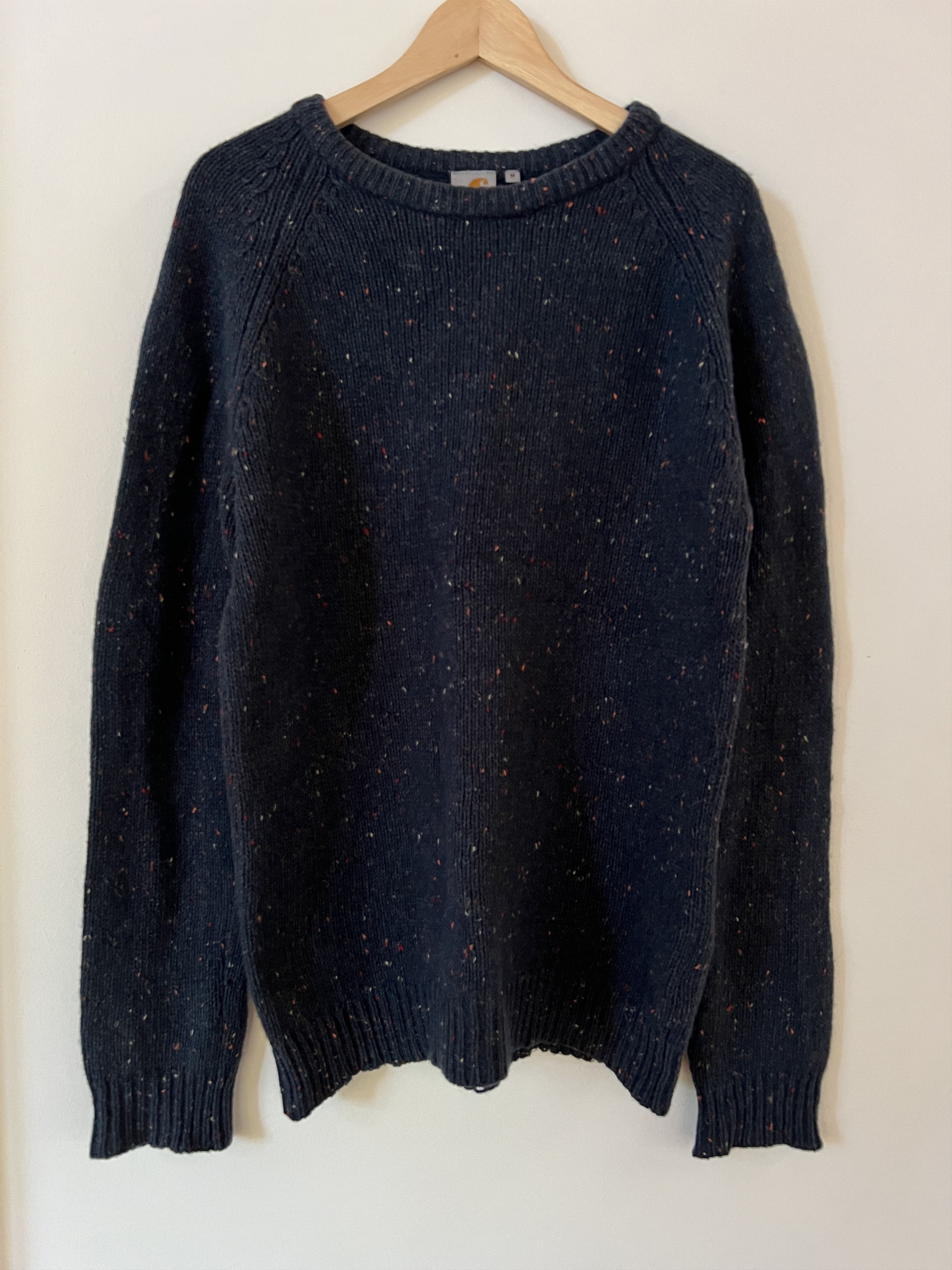 Carhartt Carhartt Anglistic Sweater • Dark Blue Heather • Speckled Size US M / EU 48-50 / 2 - 1 Thumbnail