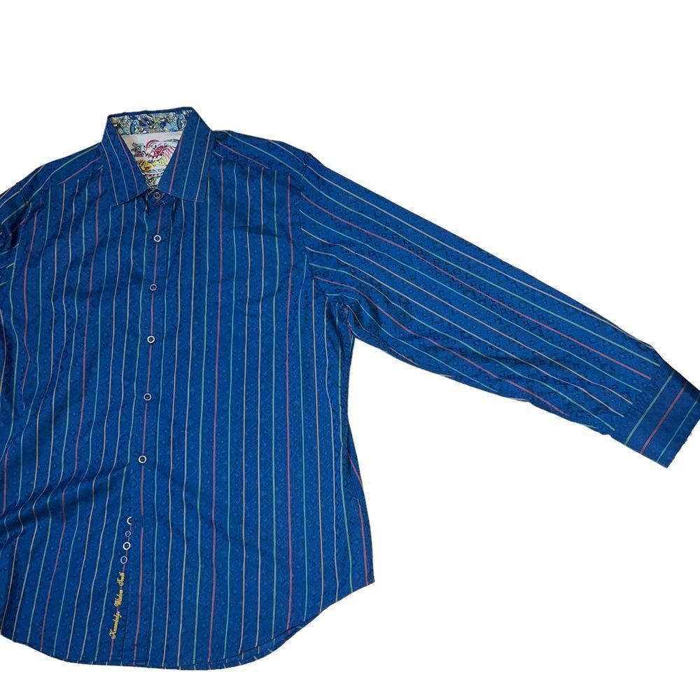 Robert Graham Robert Graham Blue Button Down Dress Shirt Size 2XL Size 48R - 8 Thumbnail