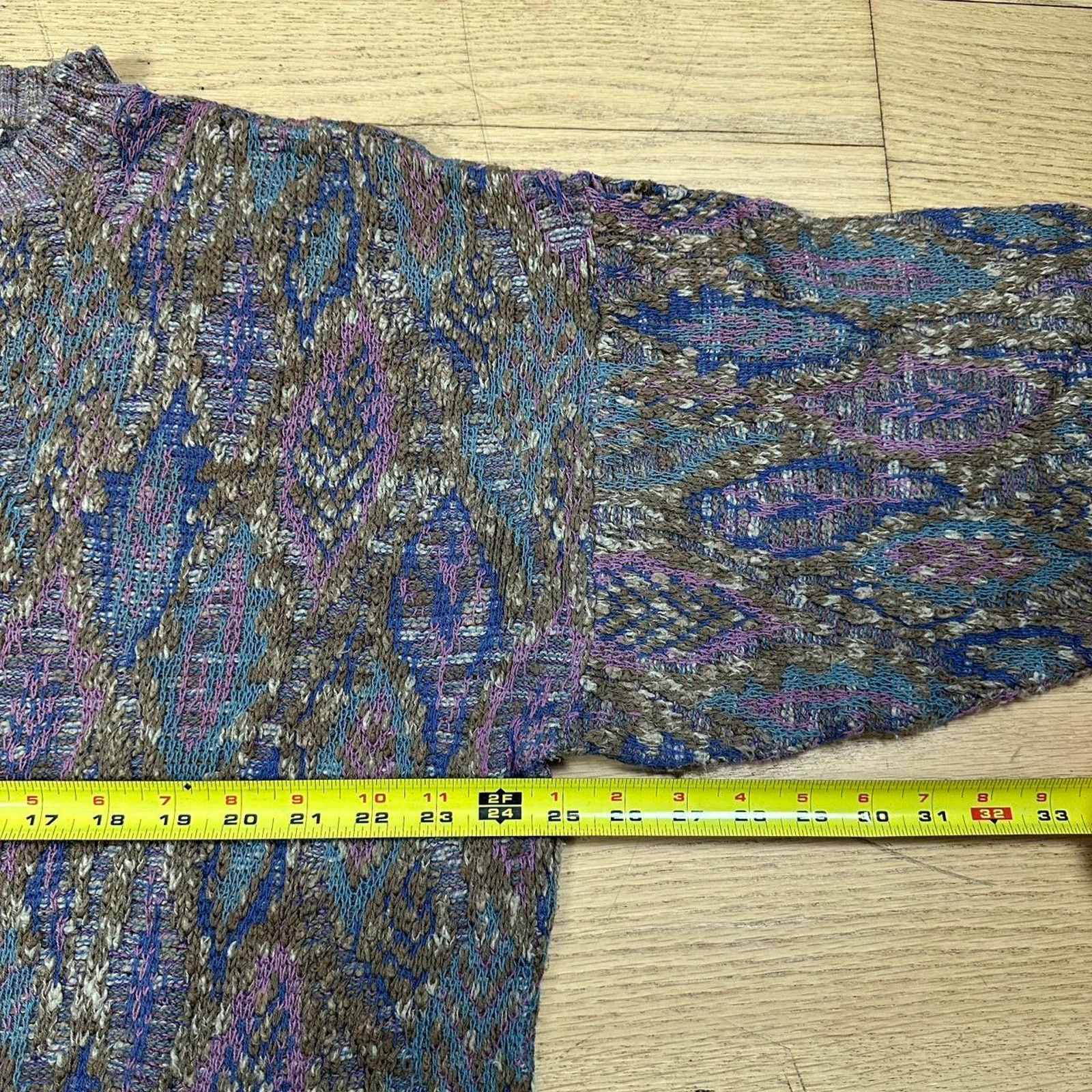 Vintage Vintage textured knit sweater Size US XL / EU 56 / 4 - 4 Thumbnail