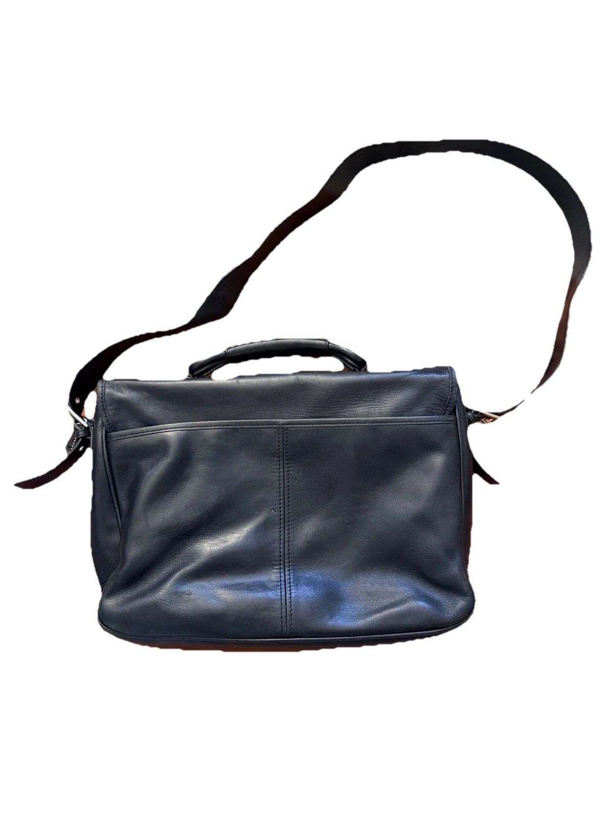 Coach Vtg Coach Logan BLK Leather Large Business Messenger Bag Size ONE SIZE - 7 Thumbnail