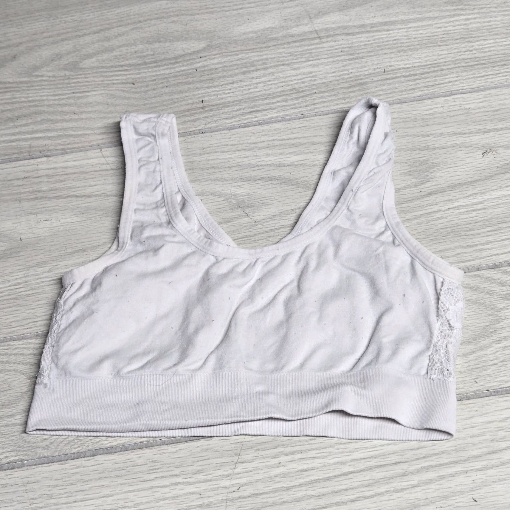 Laura Ashley Laura Ashley Comfort Bra Set Wireless Racerback Adult Medium White Solid Classic Womens Size ONE SIZE - 2 Thumbnail