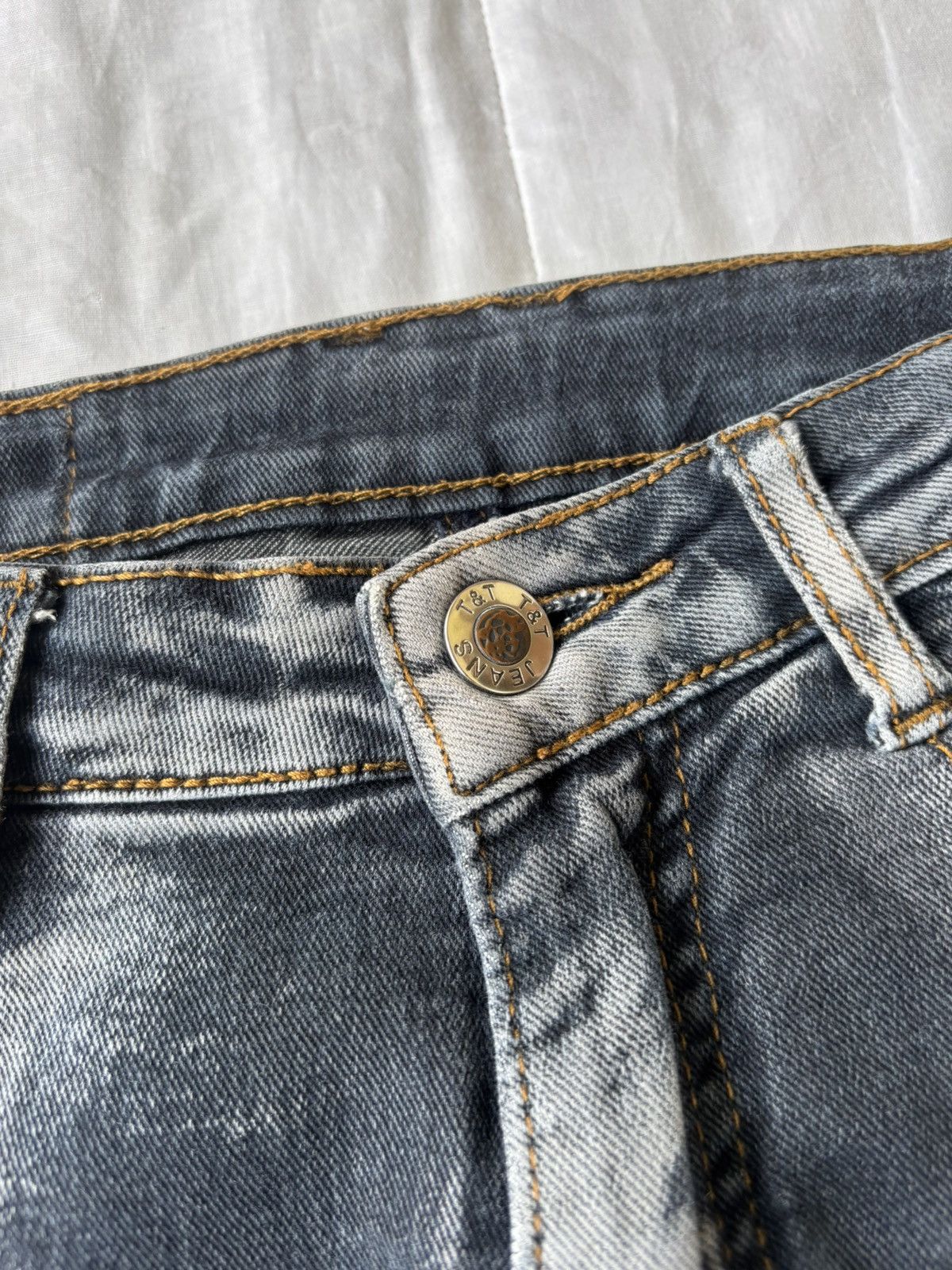 Tornado Mart 💥FLARE💥T&T FLARED JEANS BOOTCUT TWO TONE DENIM Size US 28 / EU 44 - 11 Thumbnail