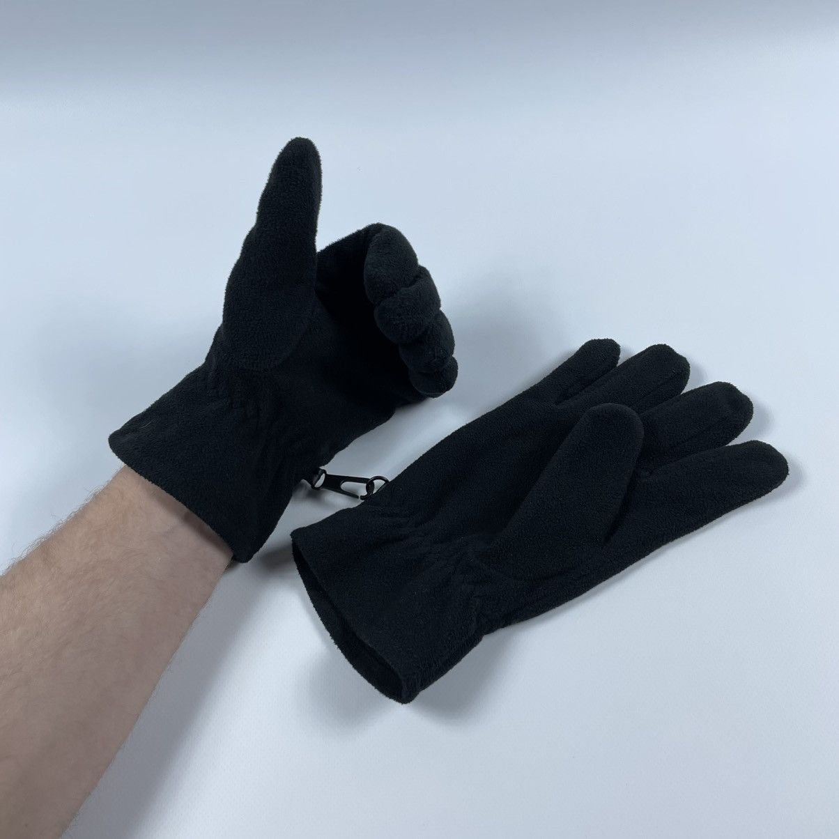 Nike × Vintage Vintage Y2K Nike Fleece Gloves Size L Size ONE SIZE - 7 Thumbnail
