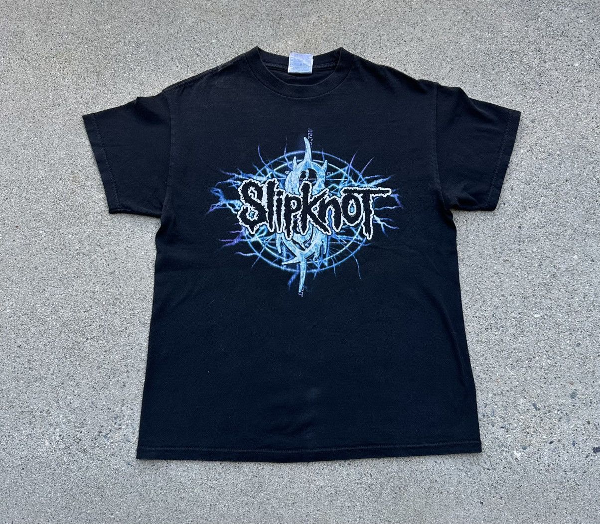 Vintage Slipknot y2k blue lightning t shirt Size US M / EU 48-50 / 2 - 1 Thumbnail