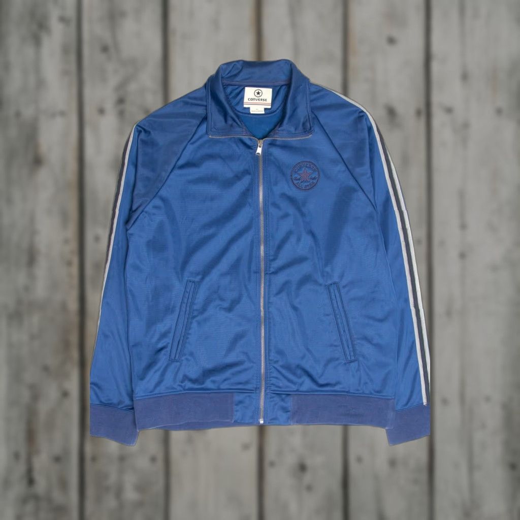 Converse VINTAGE Converse Track Jacket Blue X-Large 80s Style Athletic Retro Size US XL / EU 56 / 4 - 1 Thumbnail