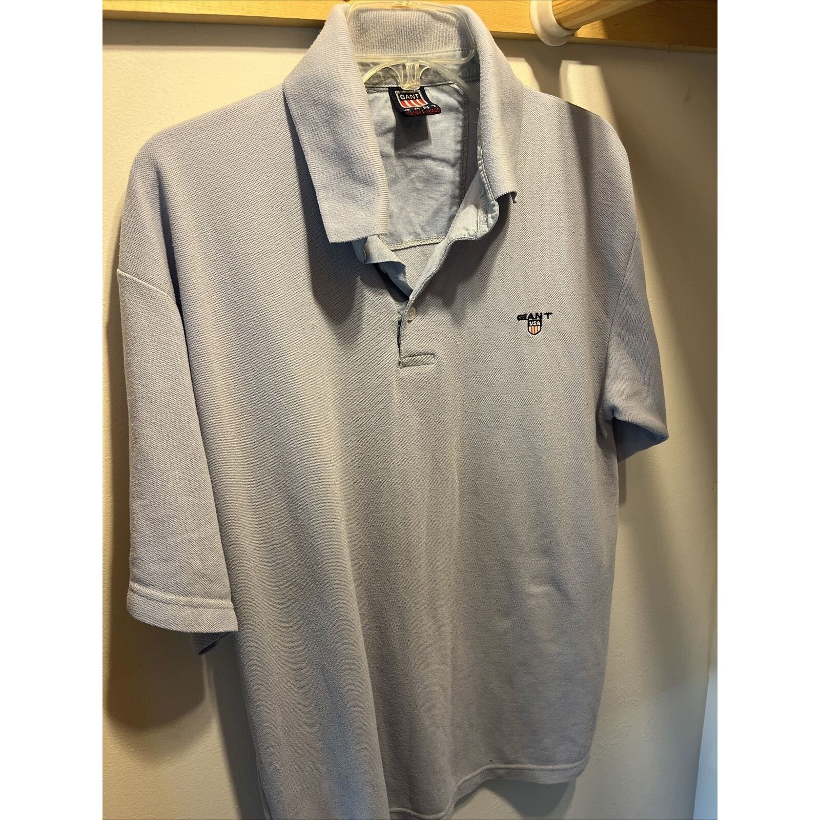 Gant Gant Vintage Men’s M Light Blue 1/4 Button Cotton Polo Shirt Size US M / EU 48-50 / 2 - 4 Thumbnail