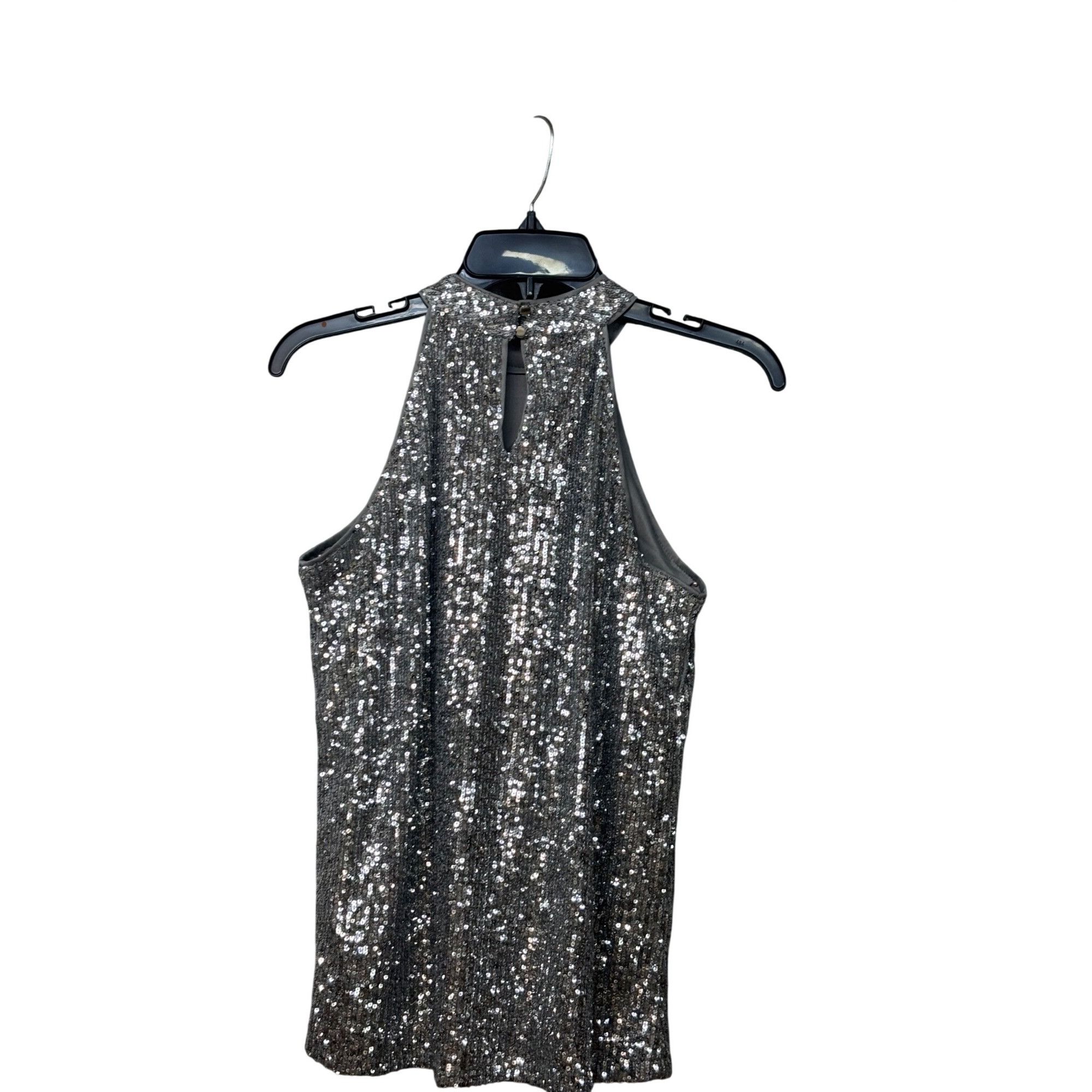 Other Cable & Gage Lunar Silver Sequin Halter Top, Sz. S Size S / US 4 / IT 40 - 14 Thumbnail