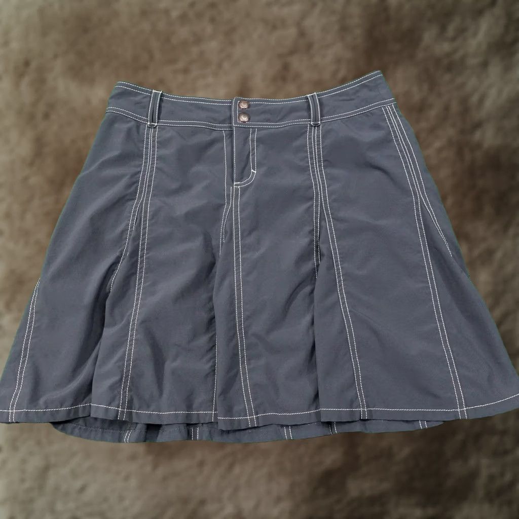 Athleta Athleta Womens Skort Petites Gray A-Line Microfiber Skirt Size 30" / US 8 / IT 44 - 1 Thumbnail