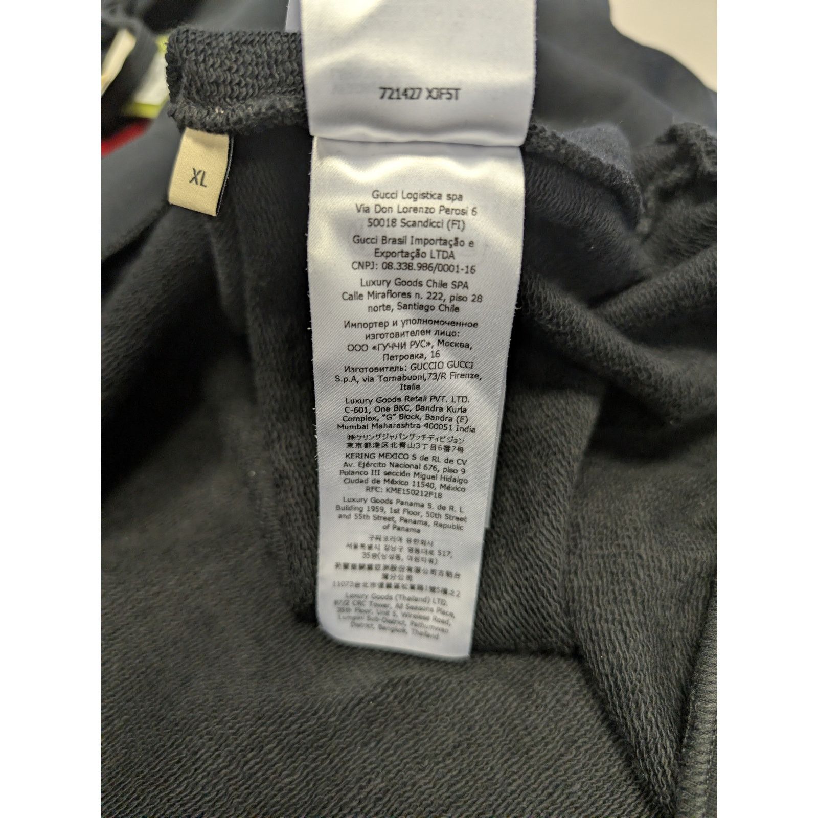 Gucci o1rshd1 Light Felted Cotton Jersey Hooded Sweatshirt Black Size US XL / EU 56 / 4 - 19 Thumbnail