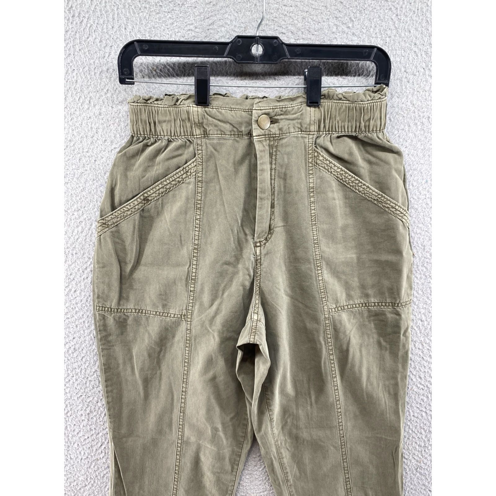 Old Navy Old Navy Pants Tall Small Green Cotton Rayon Elastic Waist Chino Casual Women's Tapered 2PILnA Size 28" / US 6 / IT 42 - 2 Thumbnail