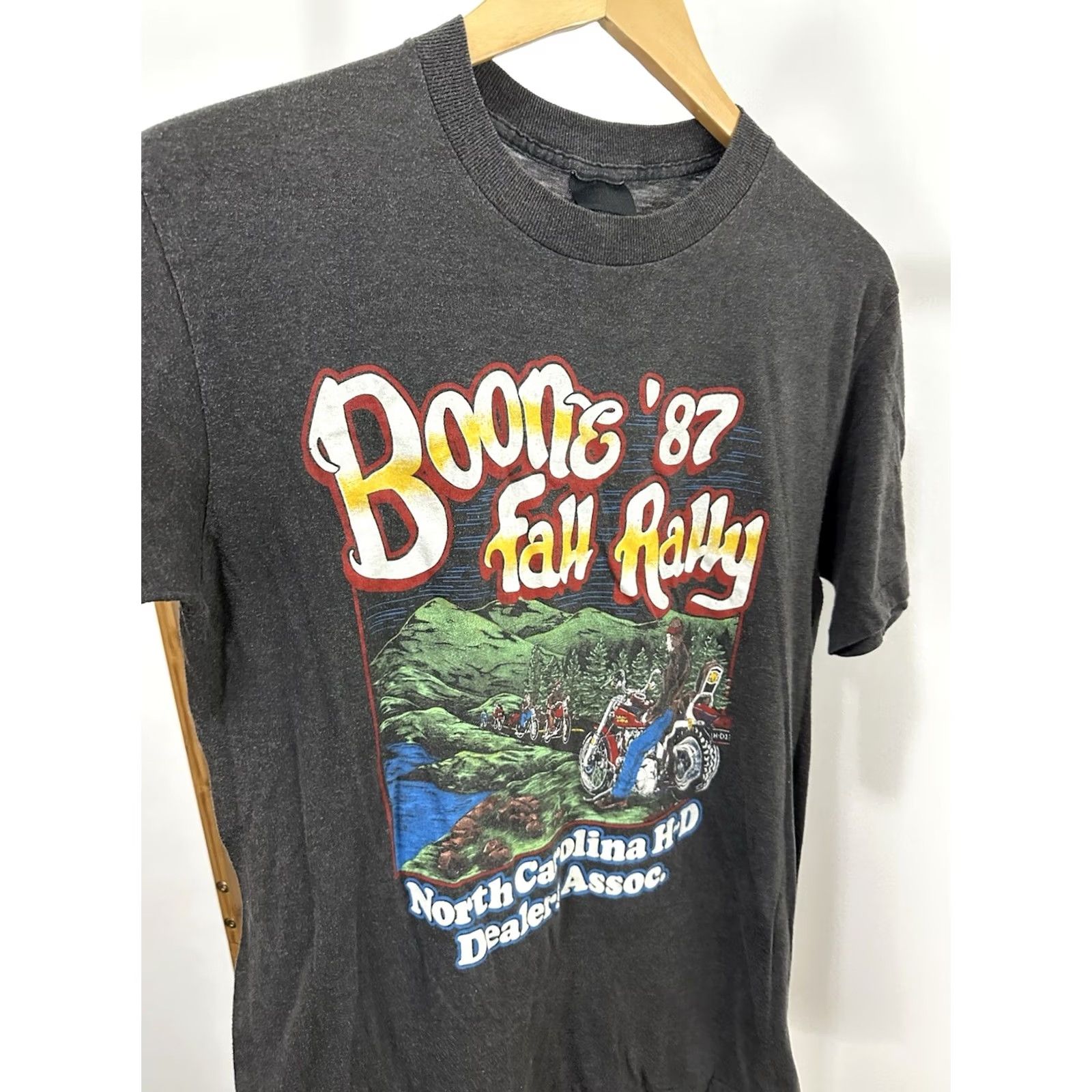 Harley Davidson VINTAGE 80s Harley-Davidson Boone Fall Rally Paper Thin Faded Biker T-Shirt XL Mens Size US XL / EU 56 / 4 - 5 Thumbnail