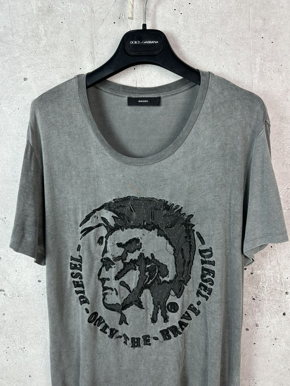 Diesel Vintage Diesel Washed Grey Punk Logo Short Sleeve T-shirt Size US S / EU 44-46 / 1 - 2 Thumbnail
