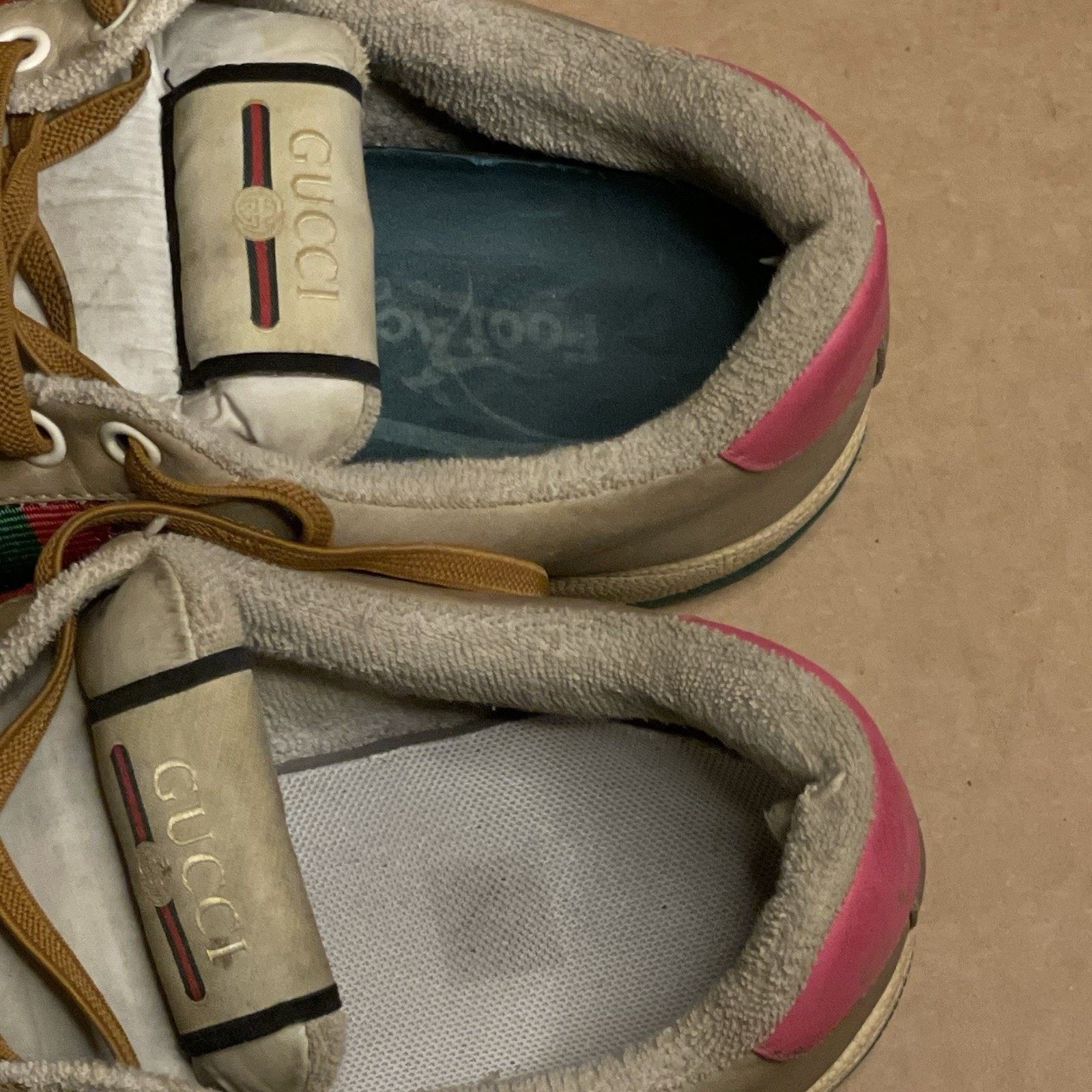 Gucci Gucci Sneakers Screener Distressed Leather Monogram Canvas Size US 8.5 / IT 38.5 - 18 Thumbnail