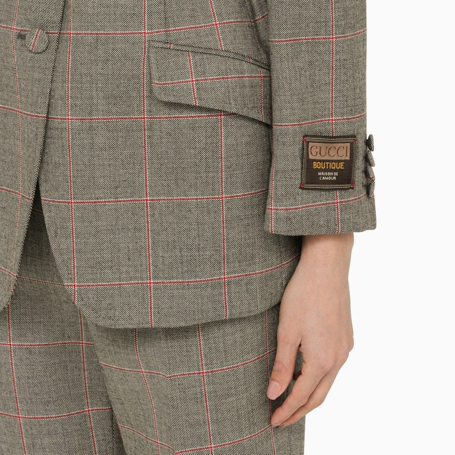 o1d2blof0824 Belted Single-Breasted Jacket in Grey