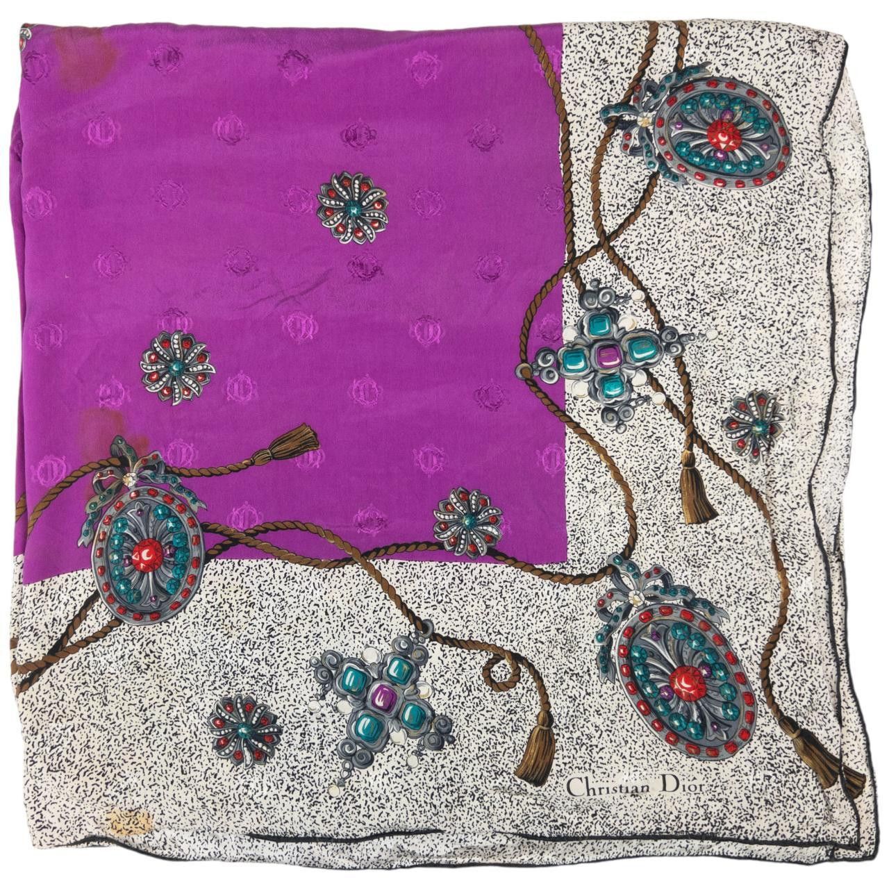 Dior Vintage Dior Antique Jewel Print Scarf Size ONE SIZE - 1 Thumbnail