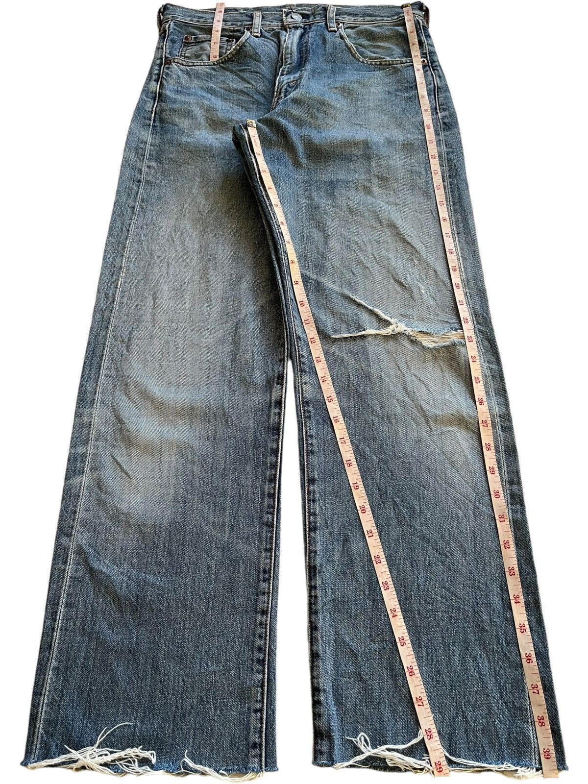 Levi's Vintage 80s Levis 502 Big E Selvedge Baggy Jeans Size US 31 - 15 Thumbnail