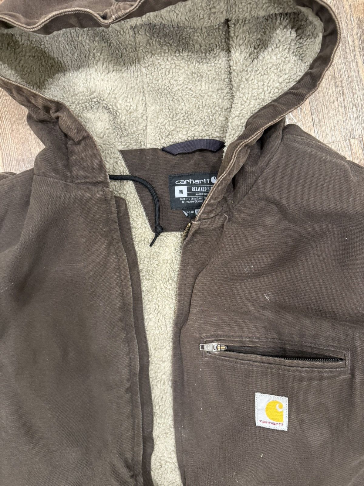 Carhartt Relaxed Fit Hooded Work Jacket Size US M / EU 48-50 / 2 - 2 Thumbnail