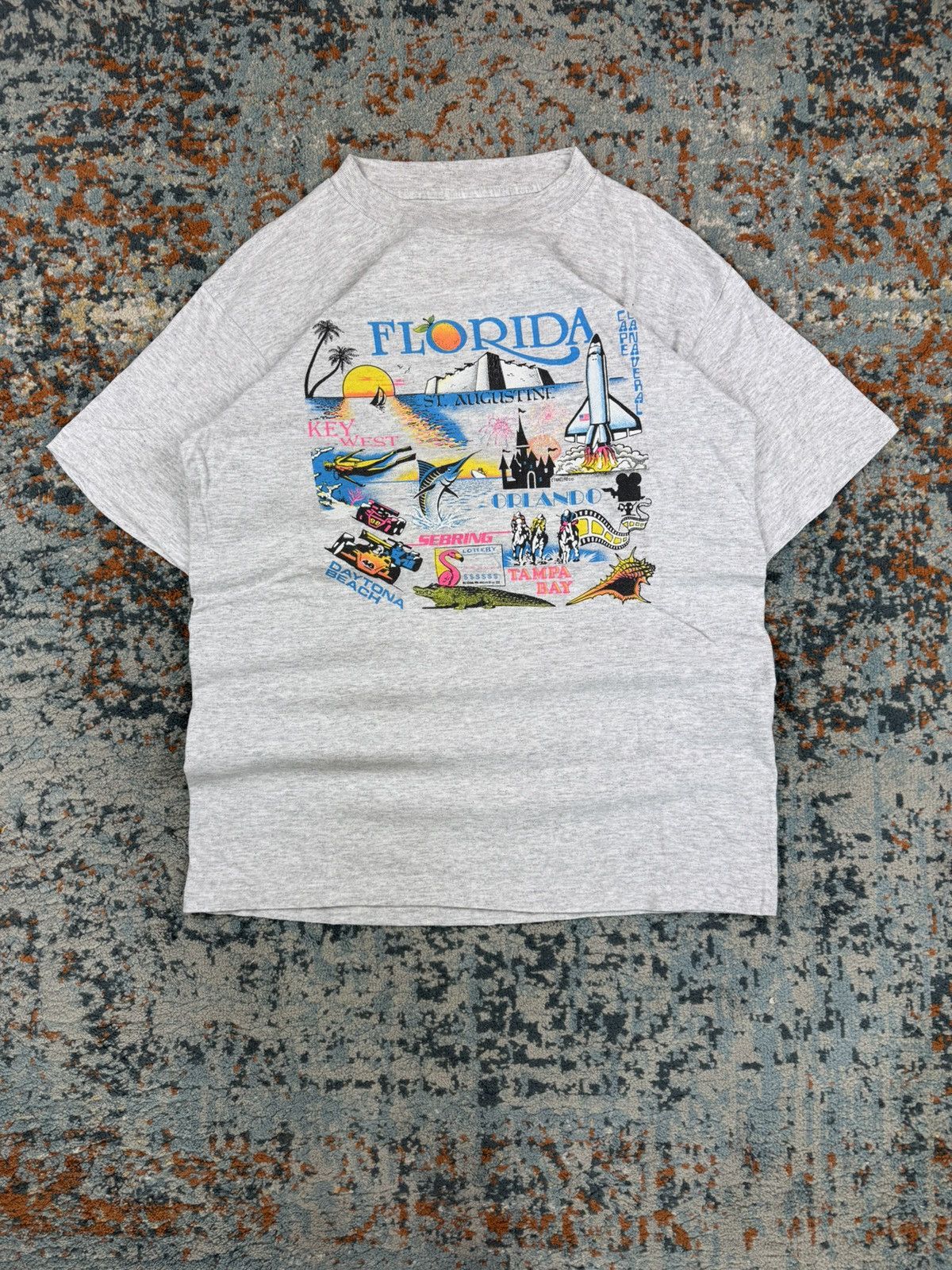 Vintage Vintage 80s Florida USA souvenir graphic tee single stitch Size US M / EU 48-50 / 2 - 1 Thumbnail