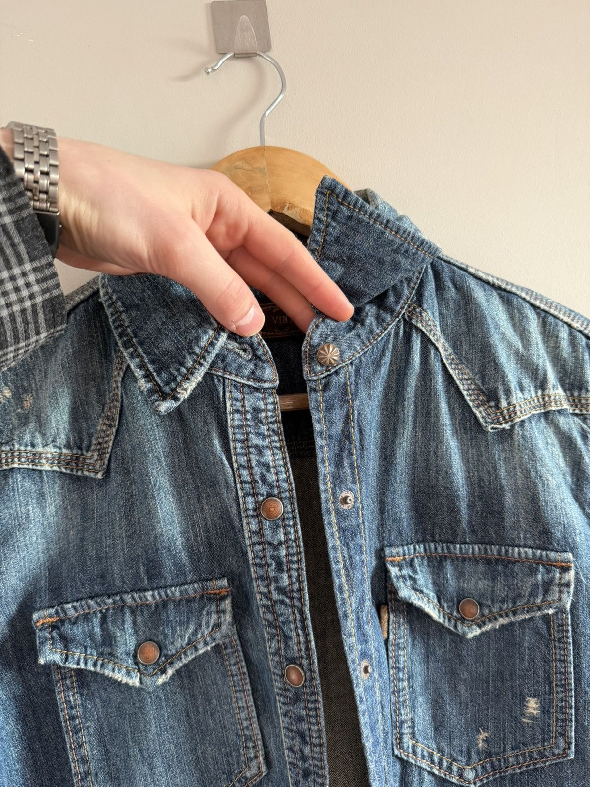 GOA GOA Genuine Vintage Distressed Denim Shirt Size US S / EU 44-46 / 1 - 3 Thumbnail