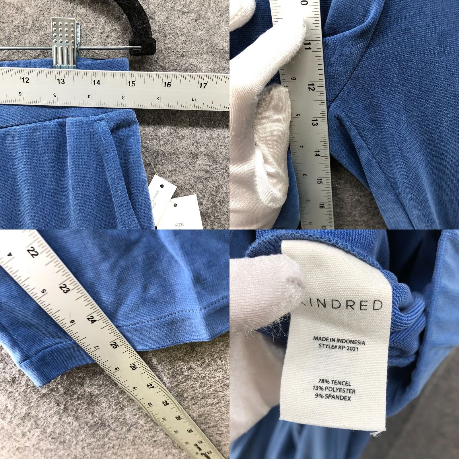 Vintage Kindred Bravely Pants Womens S Blue Tencel Blend Wide Leg High Rise Lounge Pants NWT Size 28" / US 6 / IT 42 - 8 Thumbnail