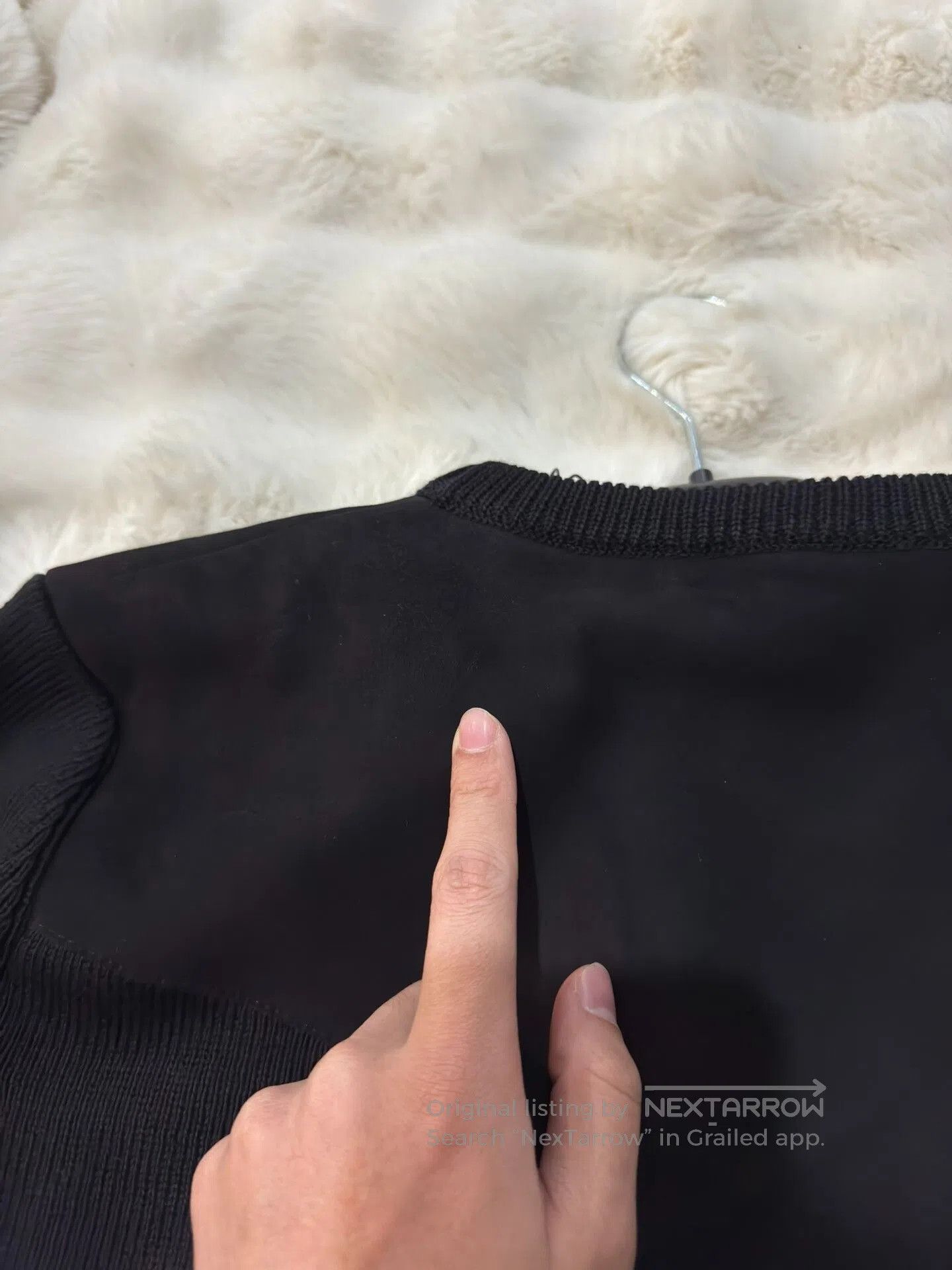 Saint Laurent Paris Saint Laurent Men's Wool Leather Sweater. Size US M / EU 48-50 / 2 - 9 Thumbnail