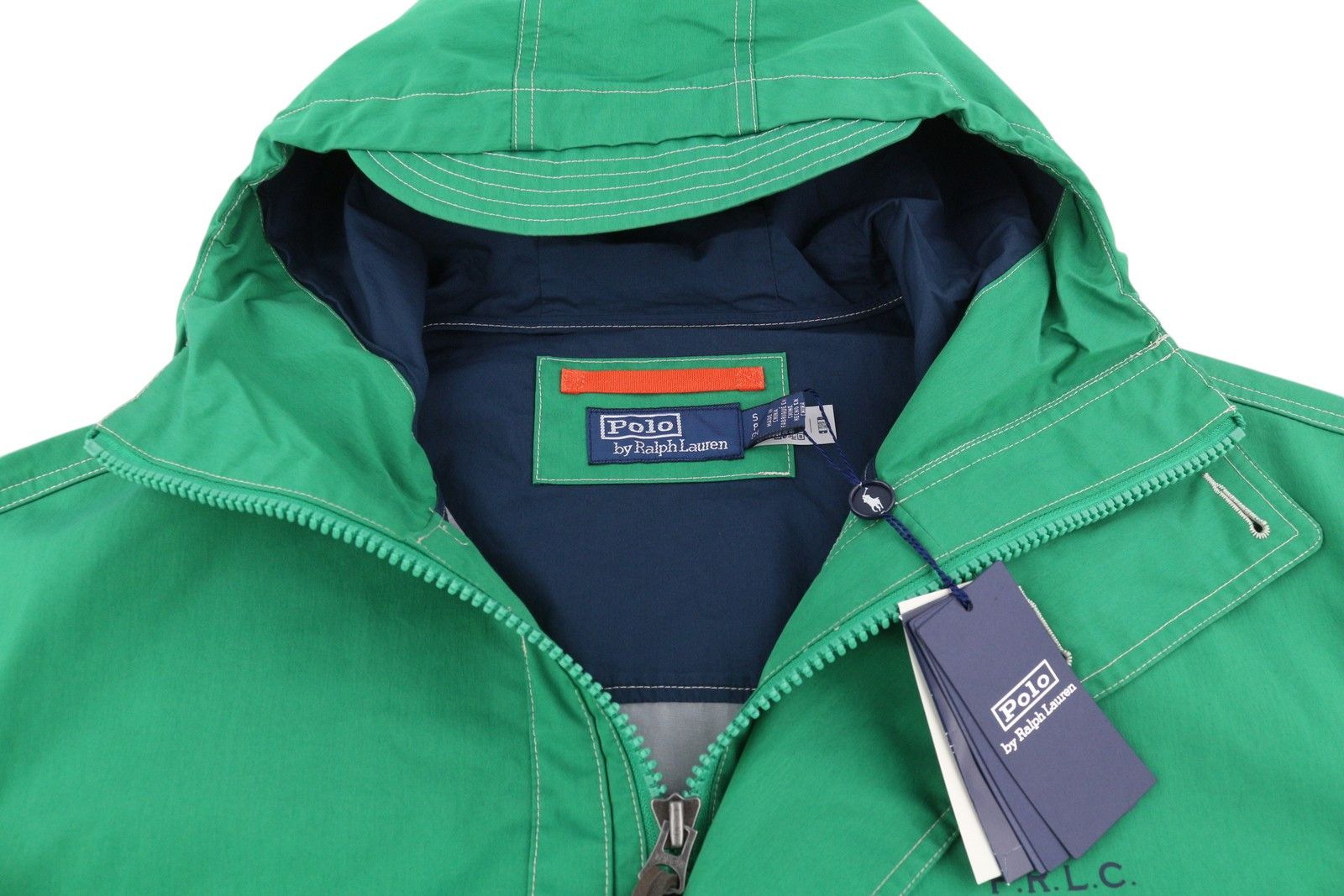 Polo Ralph Lauren S Green Hooded Windbreaker Water Repellent Jacket 84634 Size US S / EU 44-46 / 1 - 5 Thumbnail
