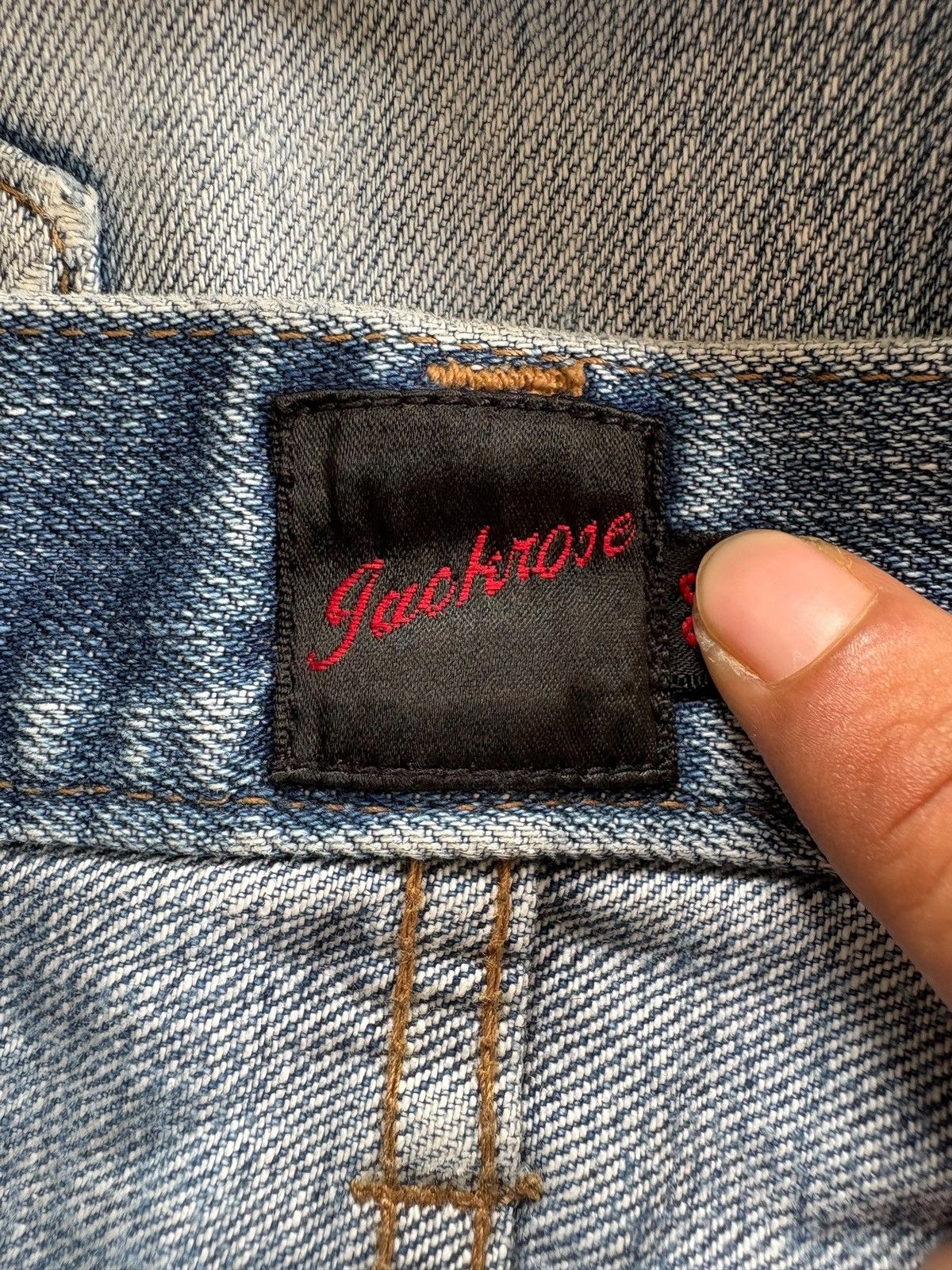 JACKROSE RARE VTG Jackrose Crazy Fade Patched Flare Jeans Size US 31 - 10 Thumbnail
