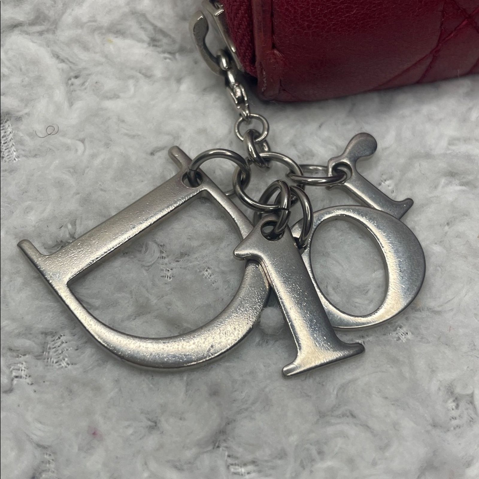Dior Dior Lady Dior Voyageur Cannage Zip Wallet Red Size ONE SIZE - 2 Thumbnail