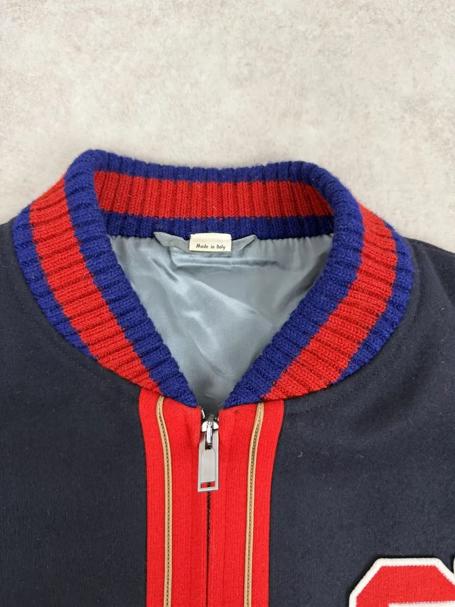 Gucci AW2017 Gucci Navy & Red Wool G Teddy Bomber Jacket Size US L / EU 52-54 / 3 - 9 Thumbnail