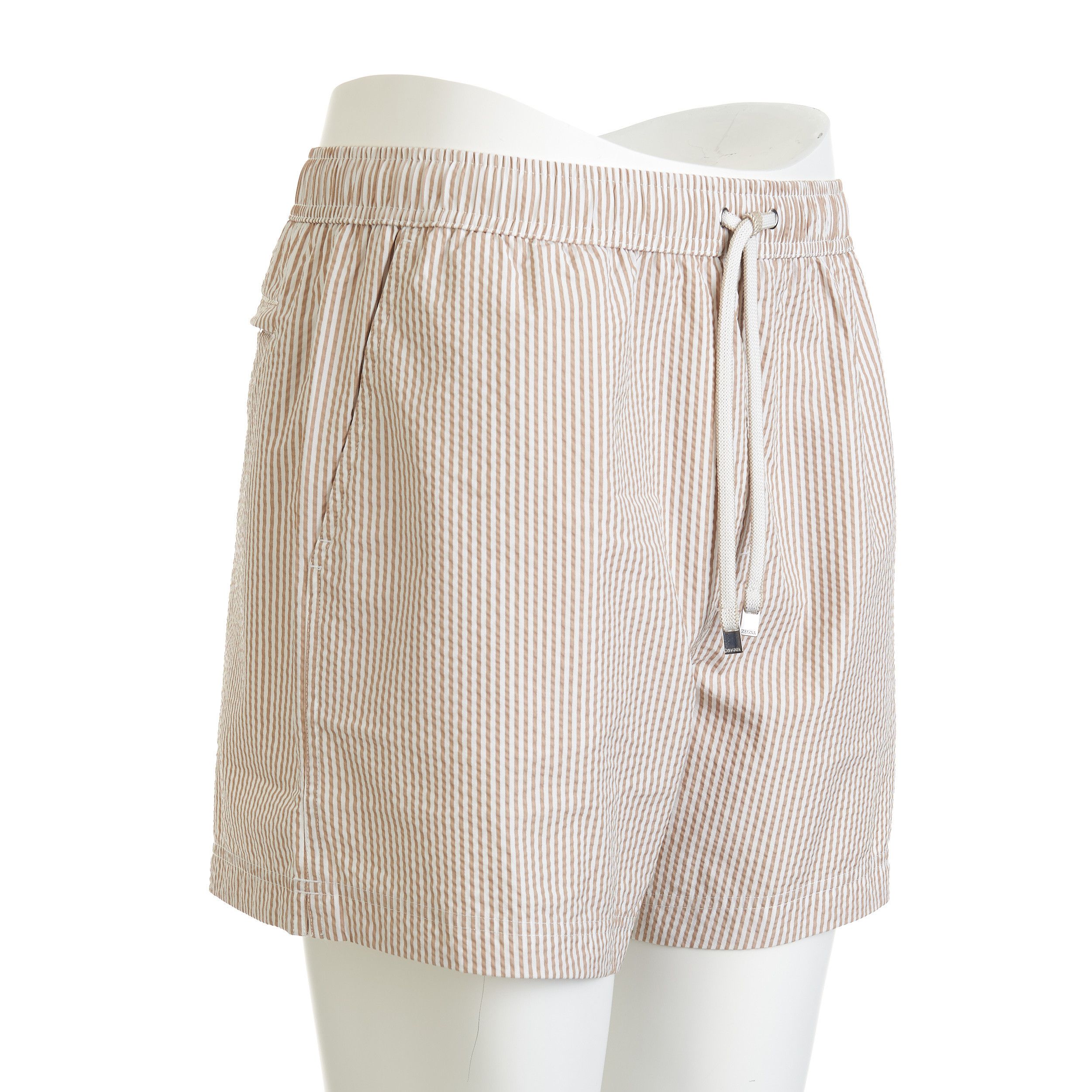 Ermenegildo Zegna Beige Striped Swim Trunks Size S Size US 28 / EU 44 - 8 Thumbnail