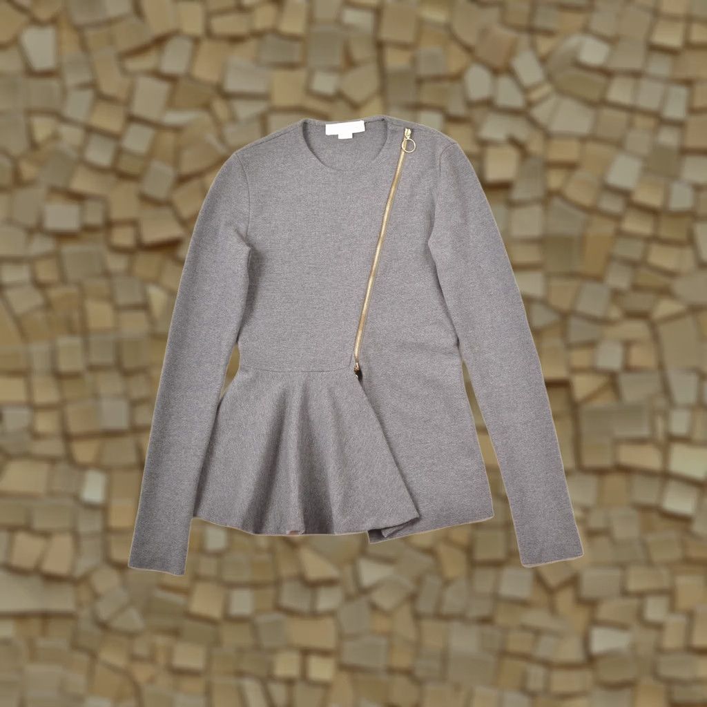 Stella McCartney Stella McCartney Gray Wool Blend Asymmetric Jacket Made in Italy 429665 Size 44 Womens Jacket Size M / US 6-8 / IT 42-44 - 1 Thumbnail