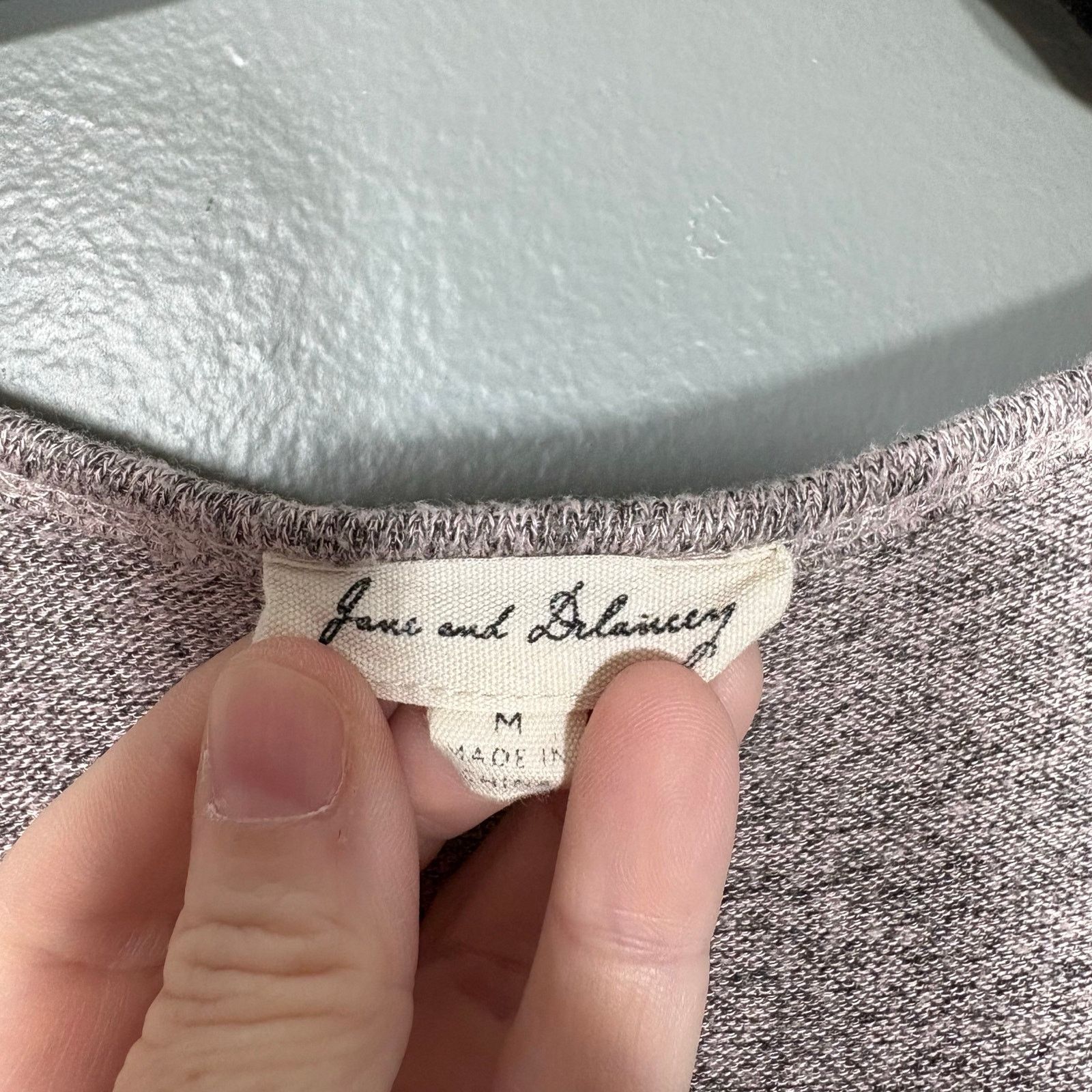 Other Jane and Delancey Gray & White Marled Peplum Cozy Knit Top Size M / US 6-8 / IT 42-44 - 5 Thumbnail