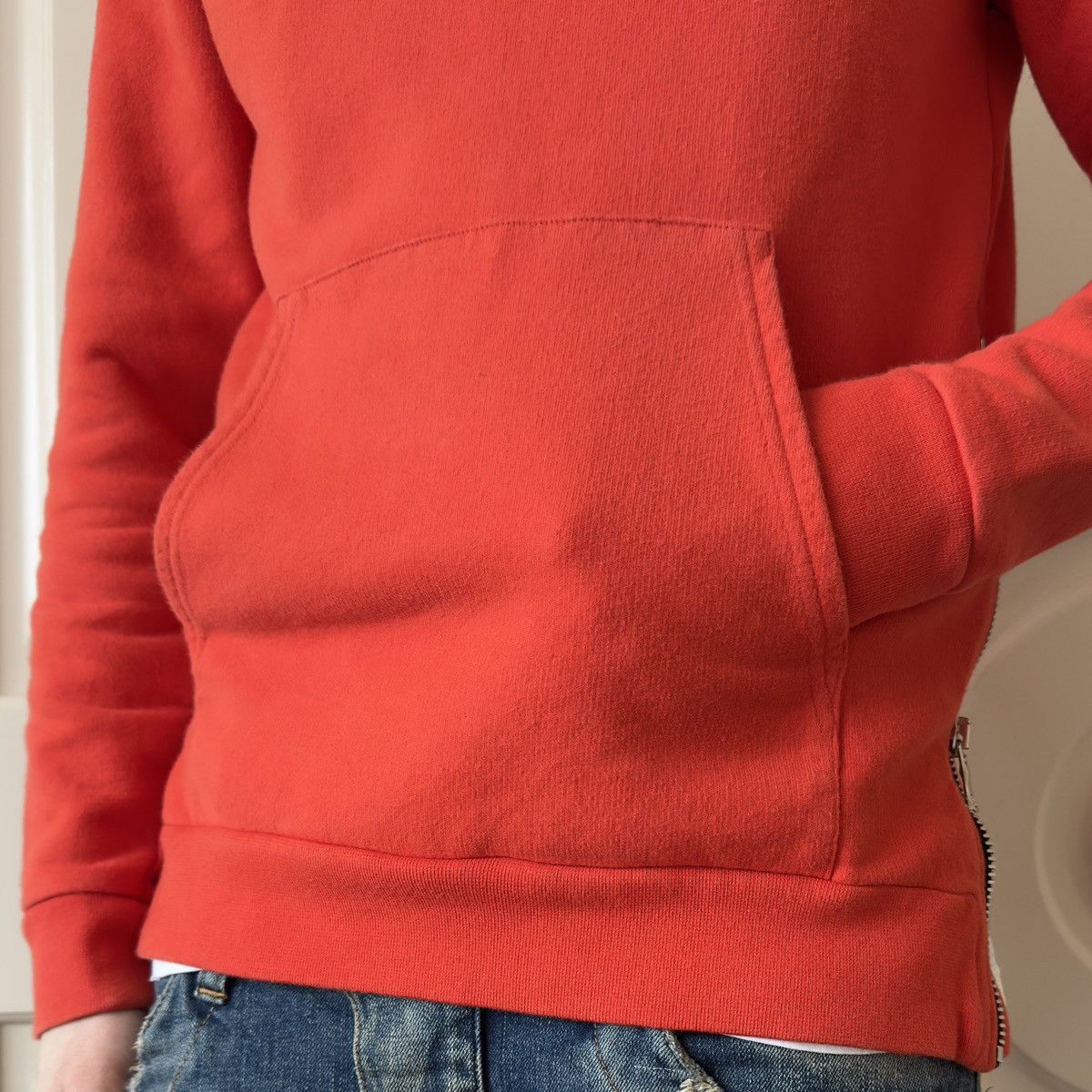 Balmain Balmain 2013 Orange Side-Zip Hoodie Size US S / EU 44-46 / 1 - 4 Thumbnail