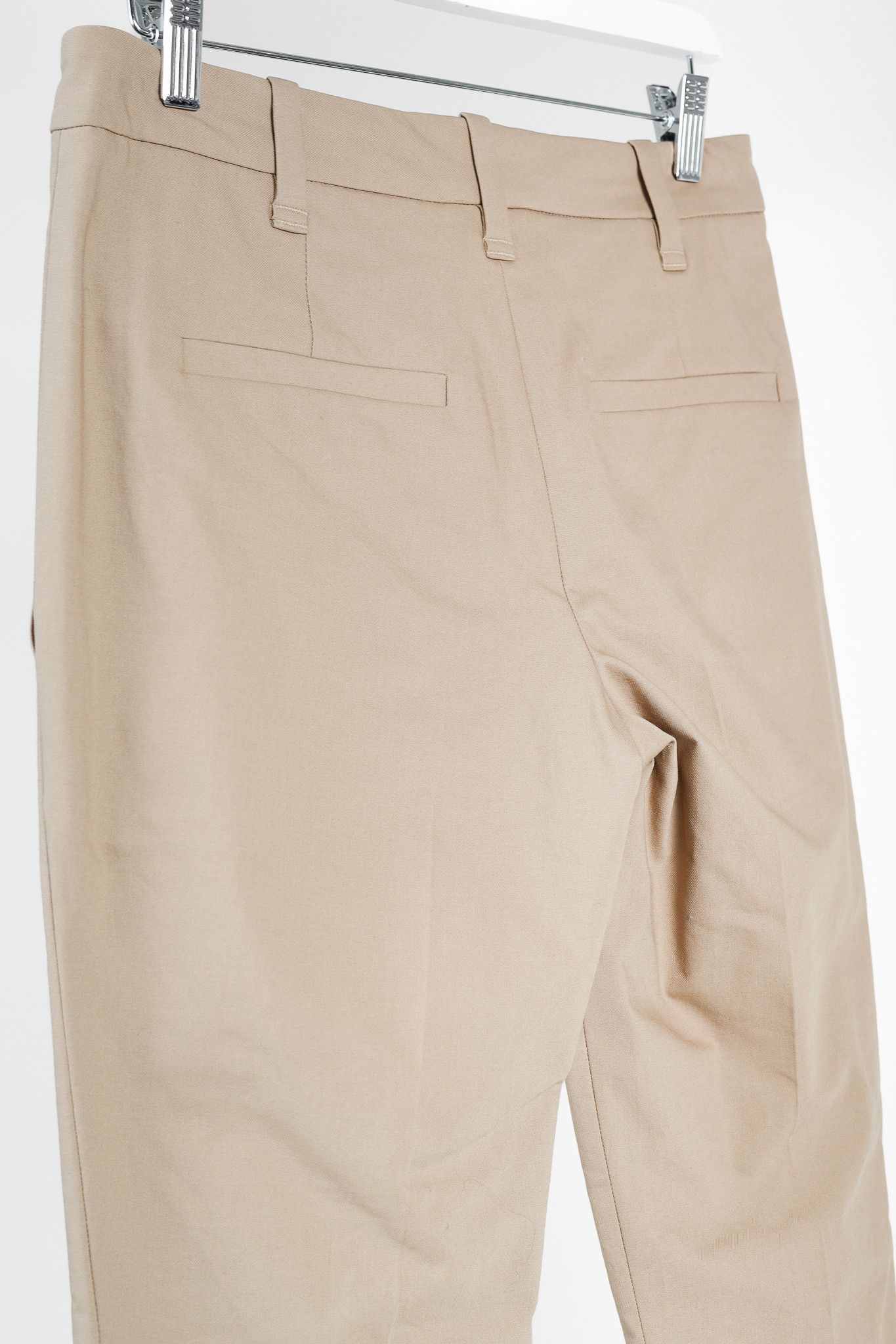 Brunello Cucinelli Brunello Cucinelli Taupe Cotton-Blend Straight-Leg Trousers Size 27" / US 4 / IT 40 - 7 Thumbnail