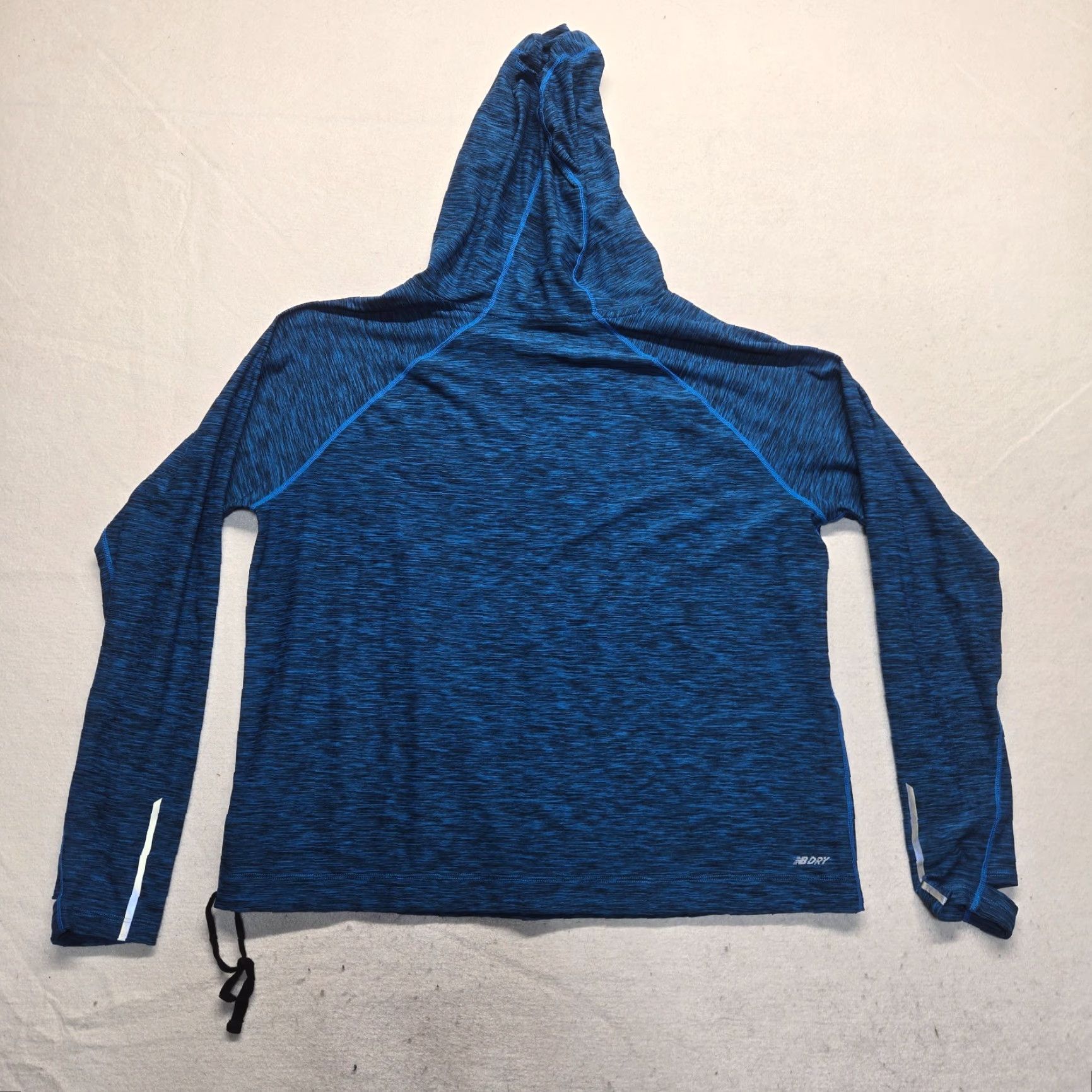 New Balance New Balance Dry Hoodie Women L Blue Kangaroo Pocket Thumb Hole Mock Neck Pullover Jacket, Activewear, Sports, Casual, All Seasons Size L / US 10 / IT 46 - 7 Thumbnail