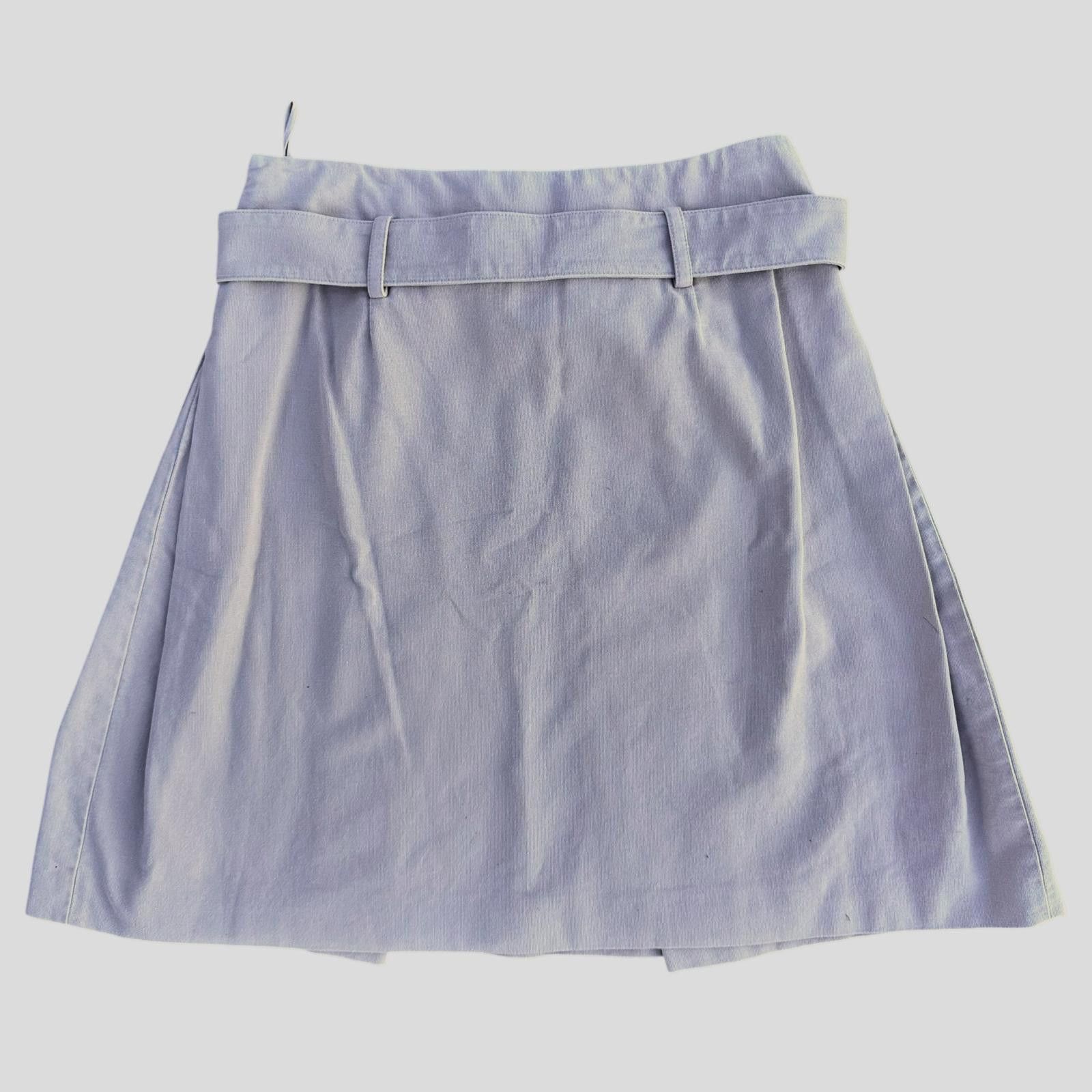 Miu Miu Miu Miu 00’s Lilac Cotton Belted Pleated Pocket Skirt - IT42 Size 28" / US 6 / IT 42 - 3 Thumbnail