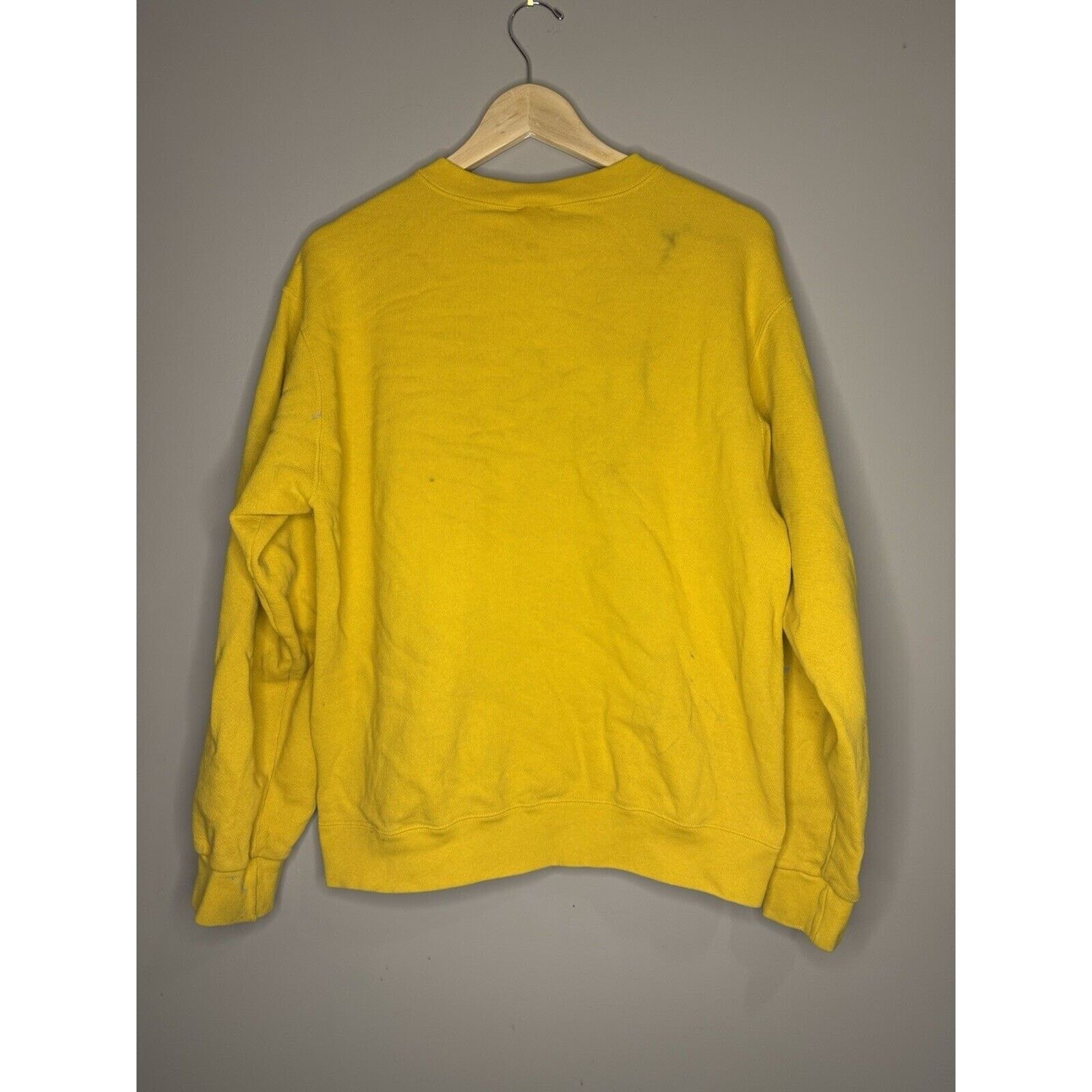 Nike 2000s NIKE Silver tag Yellow Crewneck Mini Swoosh thrashed Size US M / EU 48-50 / 2 - 2 Thumbnail