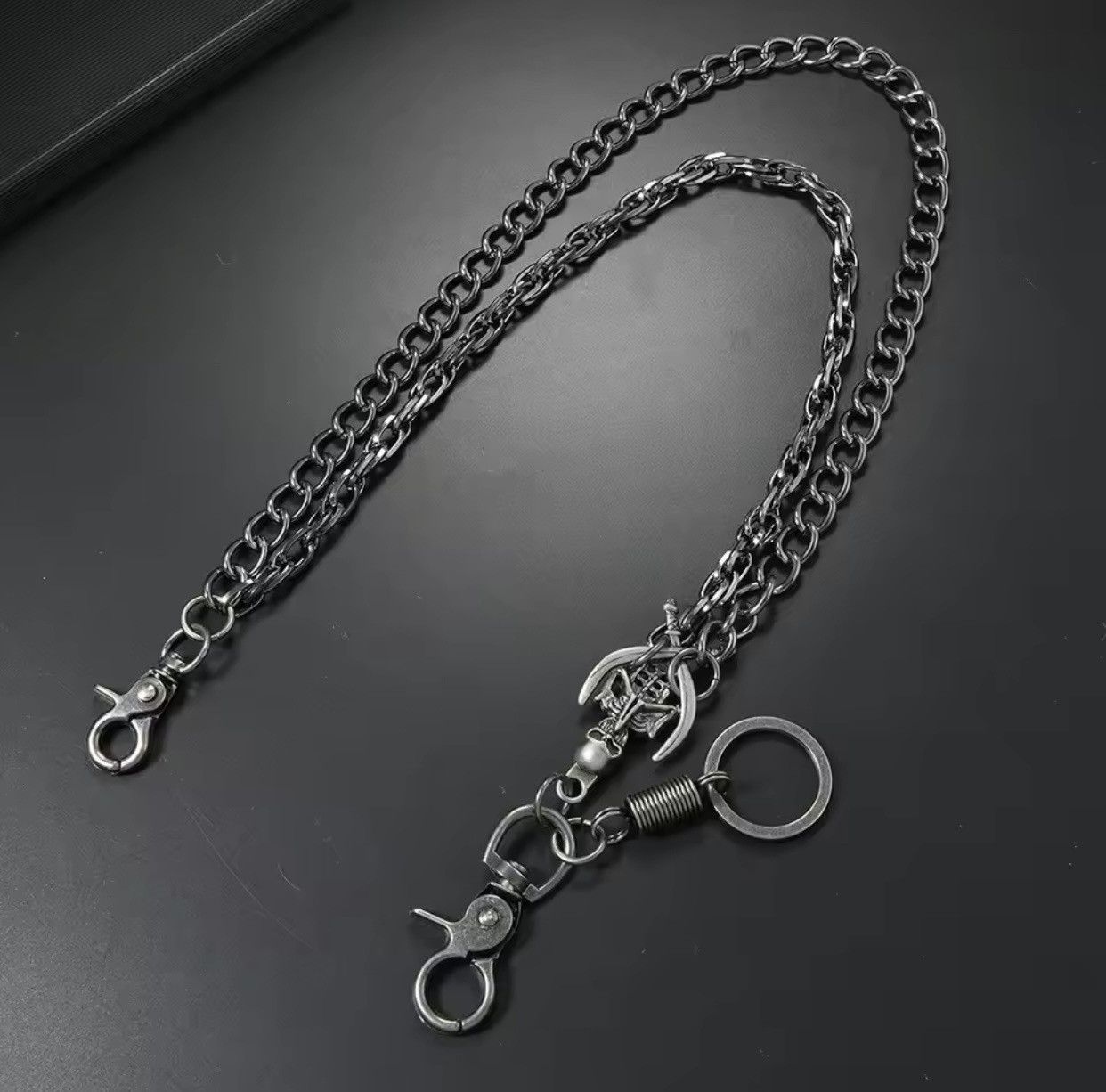Jewelry skull pendant multi-layer pants chain Size ONE SIZE - 5 Thumbnail