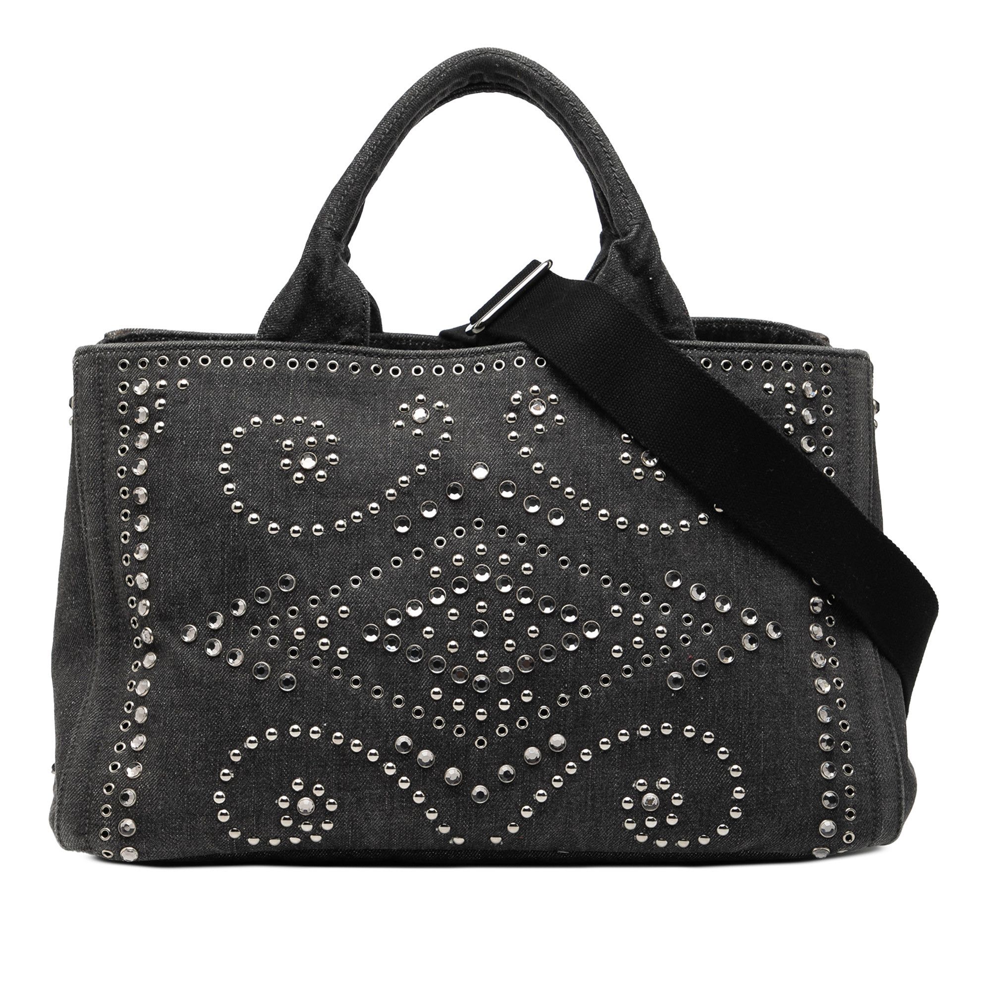 Prada Prada Denim Canapa Bijoux Satchel Size ONE SIZE - 1 Thumbnail