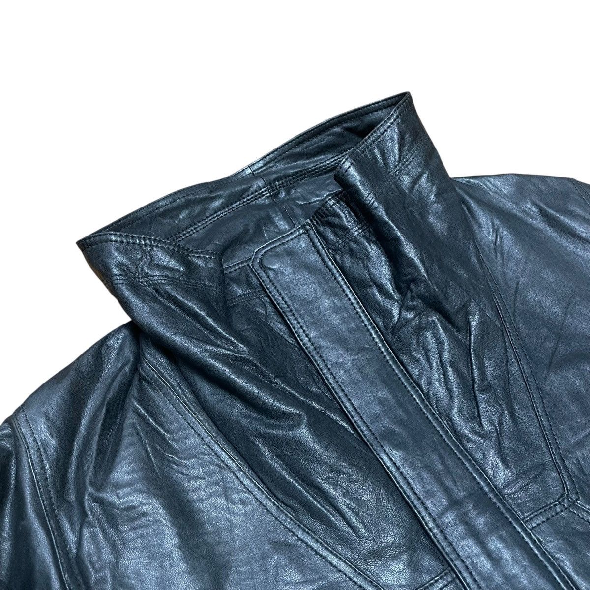 14th Addiction Kaaiakman High Neck Leather Jacket Size US L / EU 52-54 / 3 - 4 Thumbnail
