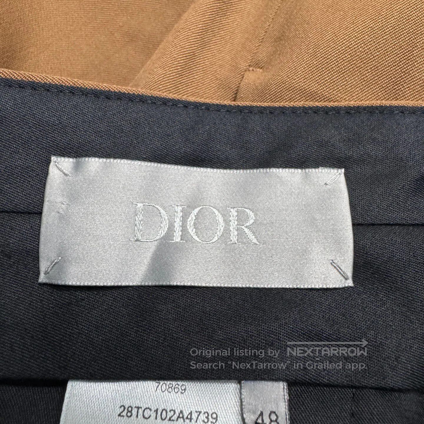 Dior Dior TS Co-branded Embroidered Letter Wool Horned Pants| Size US 32 / EU 48 - 3 Thumbnail