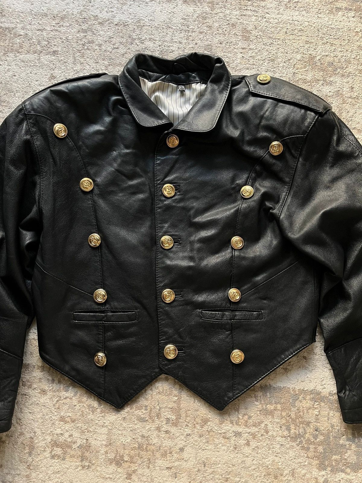 Other Vintage 1980's - 1990's Sz M Leather Jacket Black Rare Size M / US 6-8 / IT 42-44 - 9 Thumbnail
