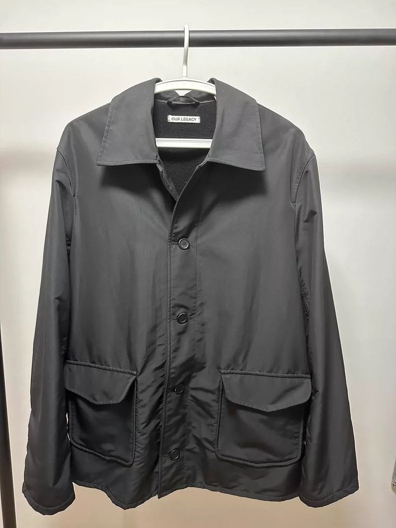 Our Legacy Our Legacy size46 Black overcoat jacket with fleece Size US S / EU 44-46 / 1 - 1 Thumbnail