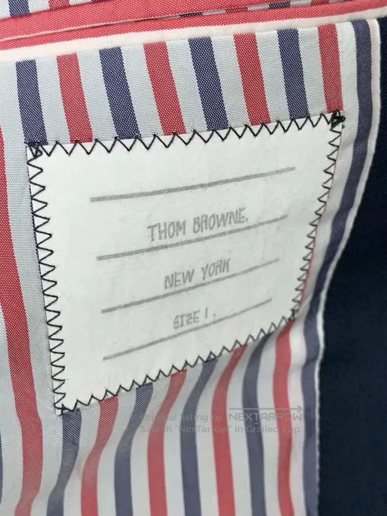 Thom Browne Thom Browne Lapel Single-Breasted Suit Jacket Dark Blue Size US S / EU 44-46 / 1 - 4 Thumbnail