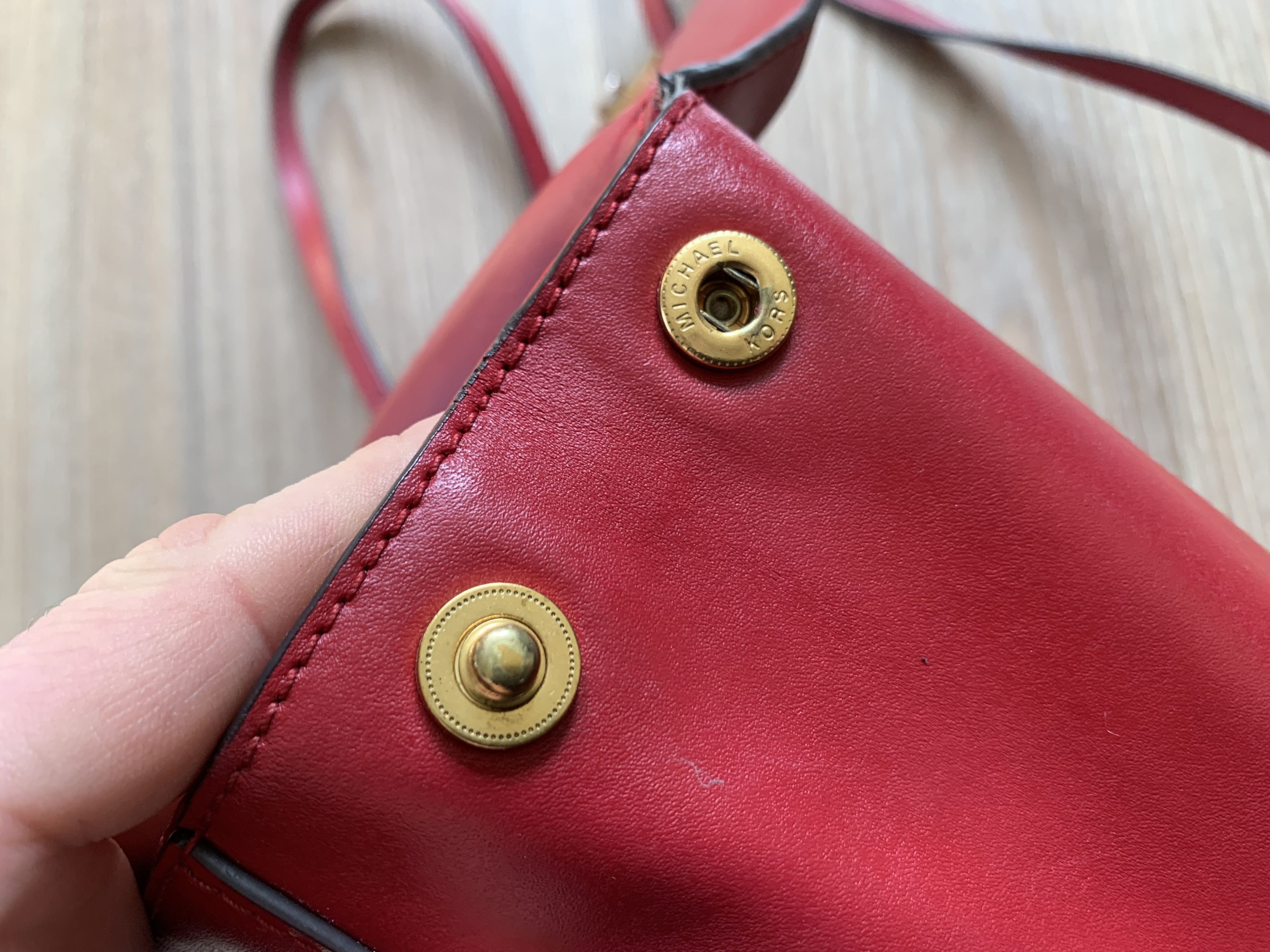 Michael Kors Michael Kors Red Leather Mindy Backpack Size ONE SIZE - 9 Thumbnail