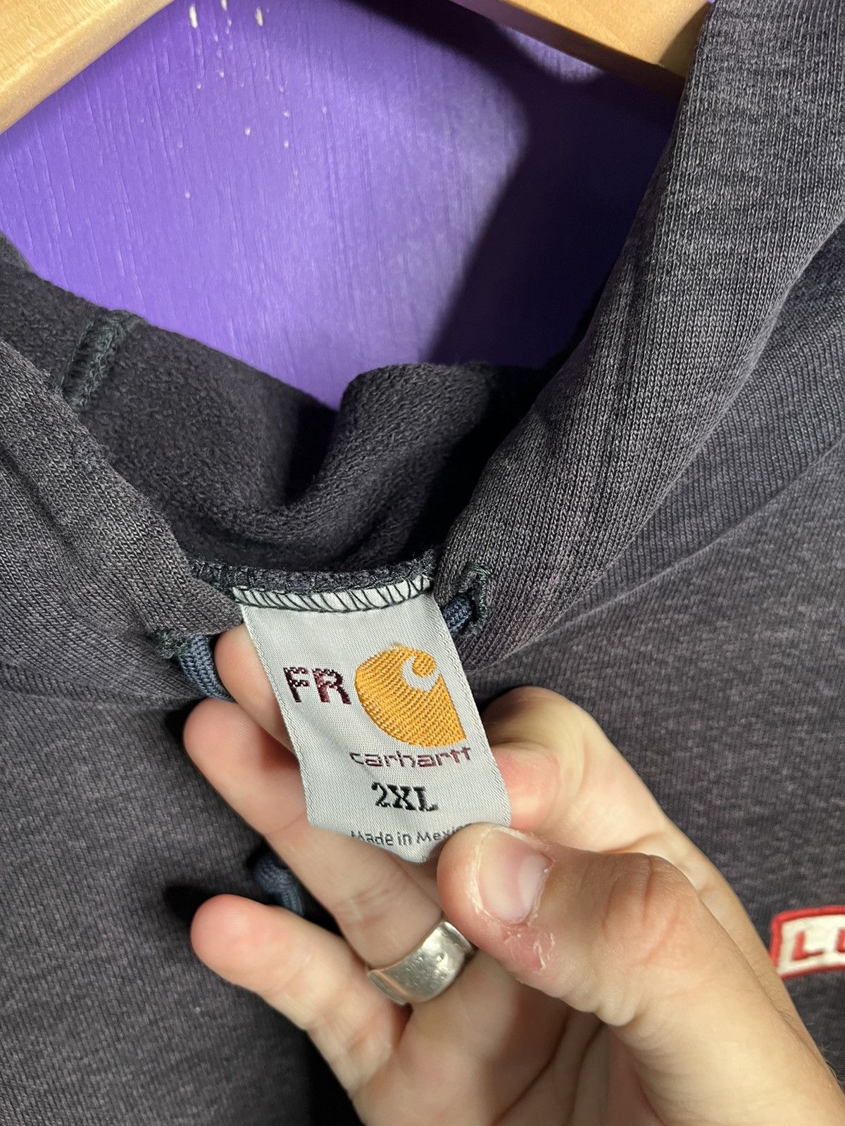 Carhartt × Vintage Vintage 00s Carhartt lufkin for resistant hoodie Size US XXL / EU 58 / 5 - 4 Thumbnail