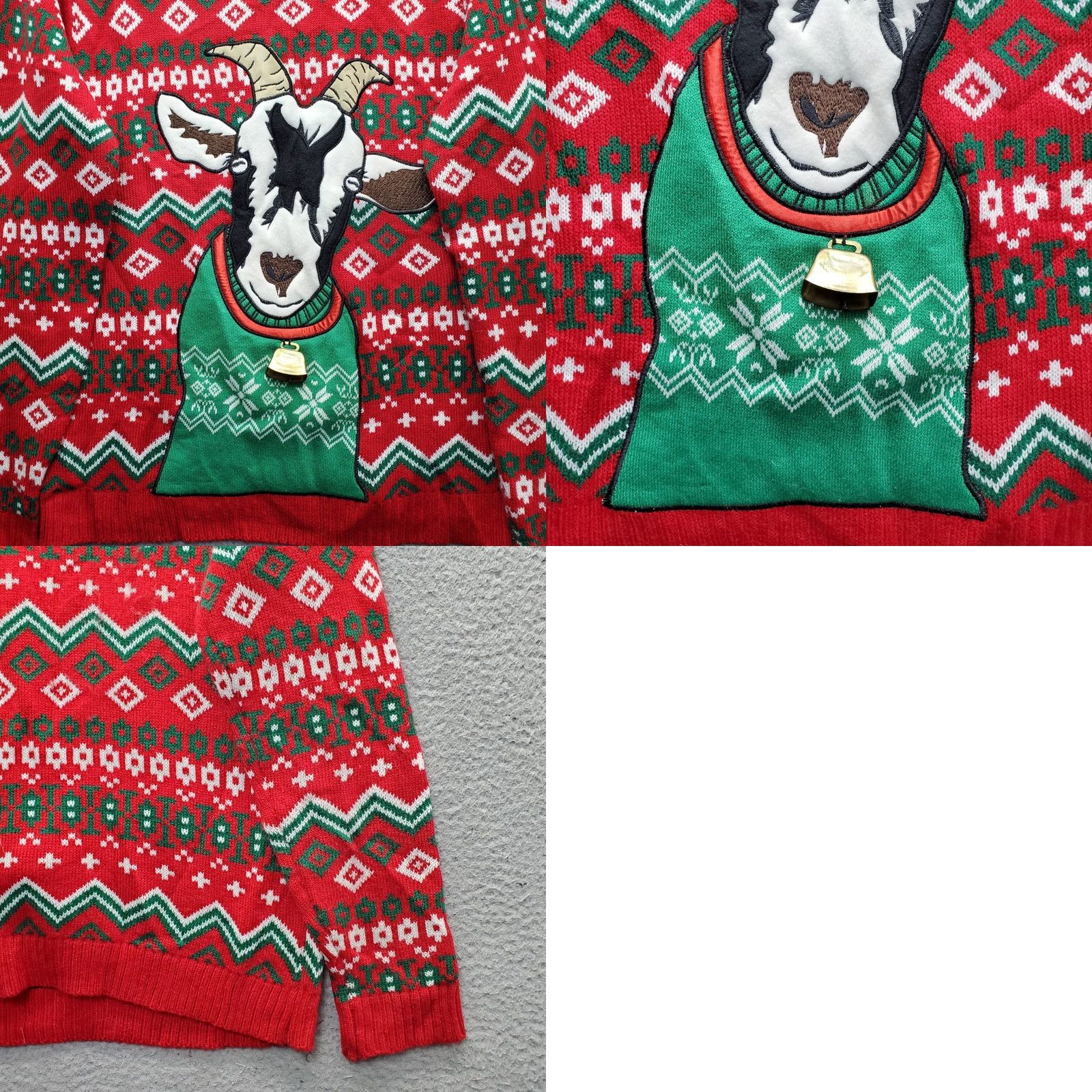 GOAT Crew VINTAGE 33 Degrees Unisex Large Ugly Christmas Sweater Crew Neck Fair Isle Goat Knit Pullover Size US L / EU 52-54 / 3 - 8 Thumbnail