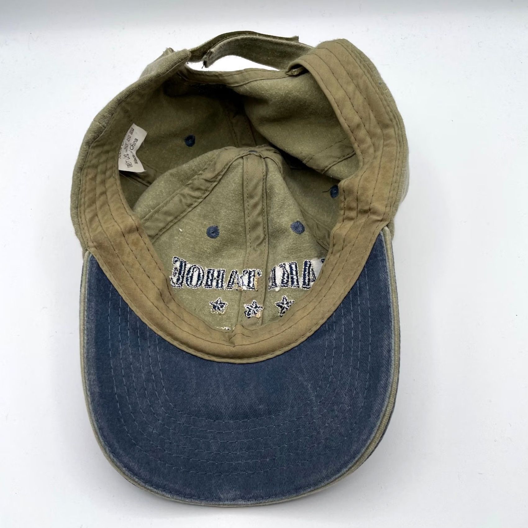 Vintage Lake Tahoe Baseball Cap Gray Blue Mens Casual Outdoor Ski Hiking Cotton Canvas Size ONE SIZE - 7 Thumbnail