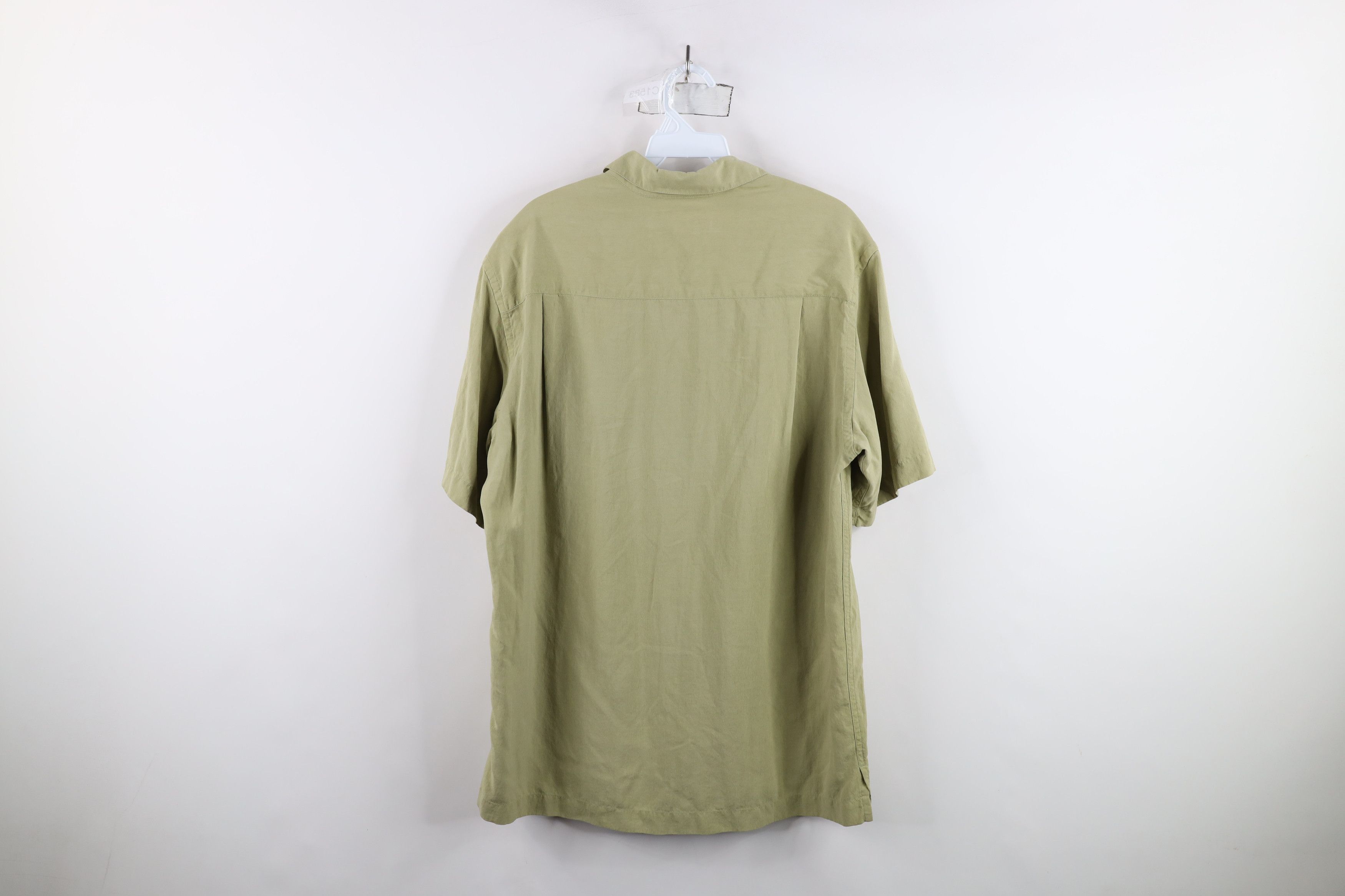 Vintage Vintage 90s Streetwear Blank Silk Short Sleeve Button Shirt Size US M / EU 48-50 / 2 - 8 Thumbnail