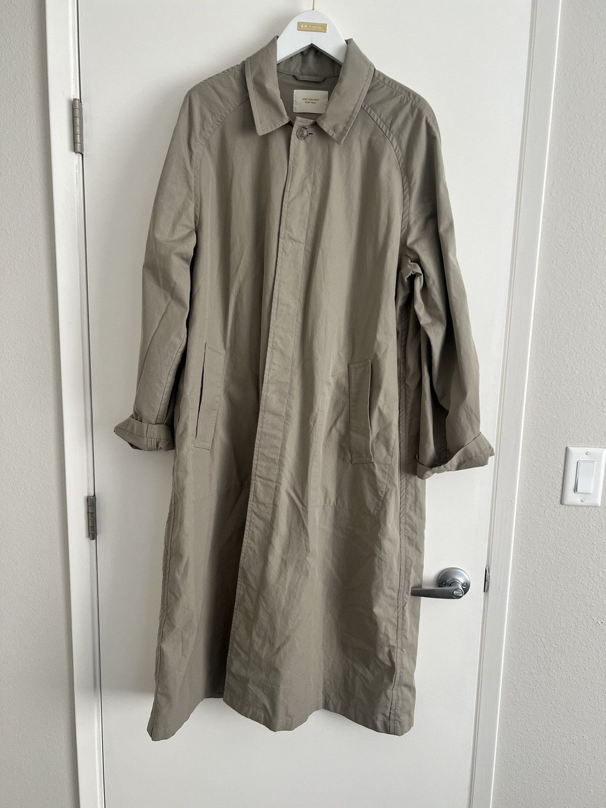 image of Aime Leon Dore Ss23 Lightweight Topcoat L in Laurel Oak, Men's (Size Large)